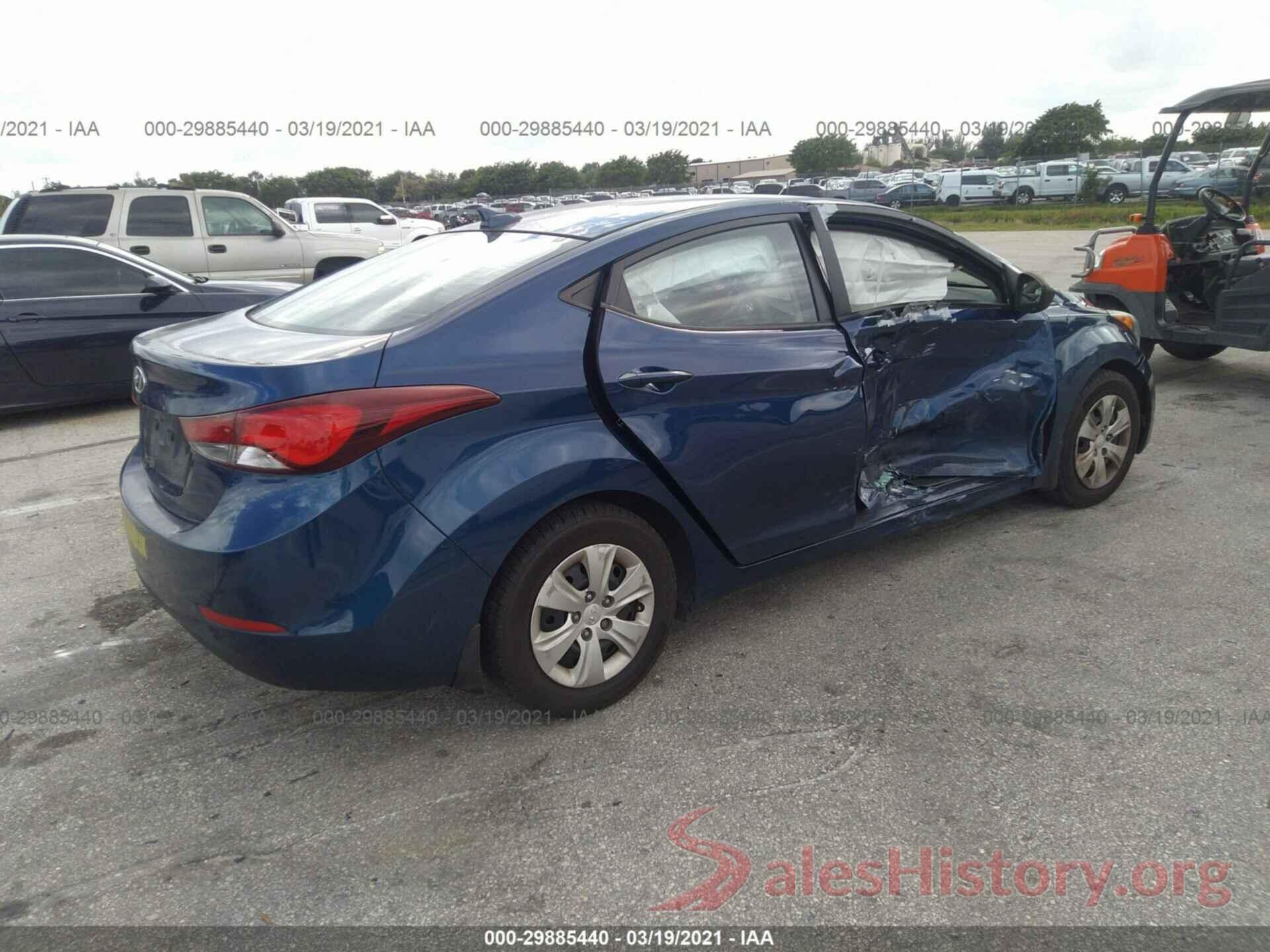 5NPDH4AE3GH714200 2016 HYUNDAI ELANTRA