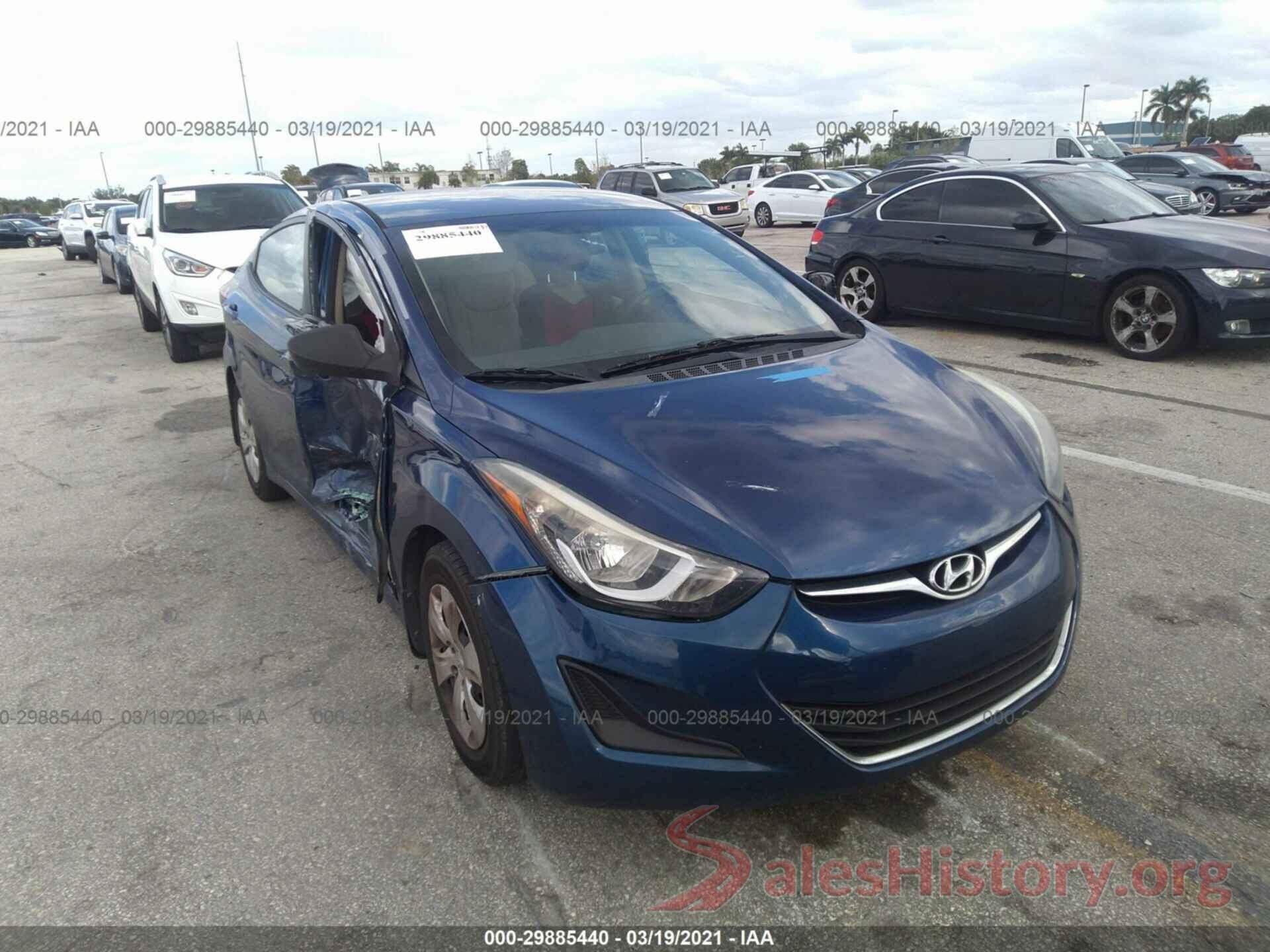 5NPDH4AE3GH714200 2016 HYUNDAI ELANTRA