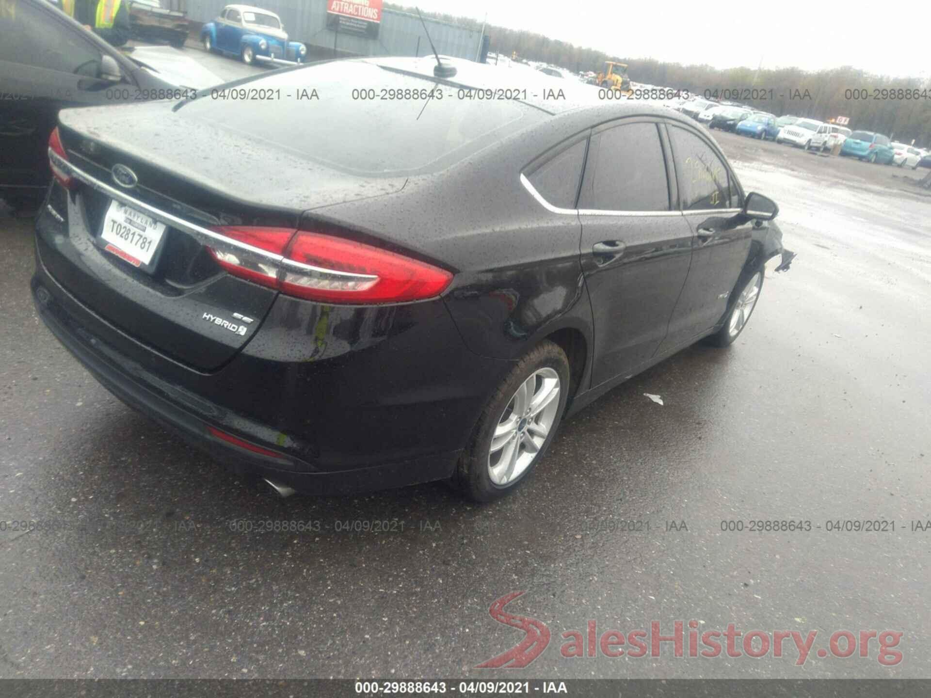 3FA6P0LU7JR152207 2018 FORD FUSION HYBRID