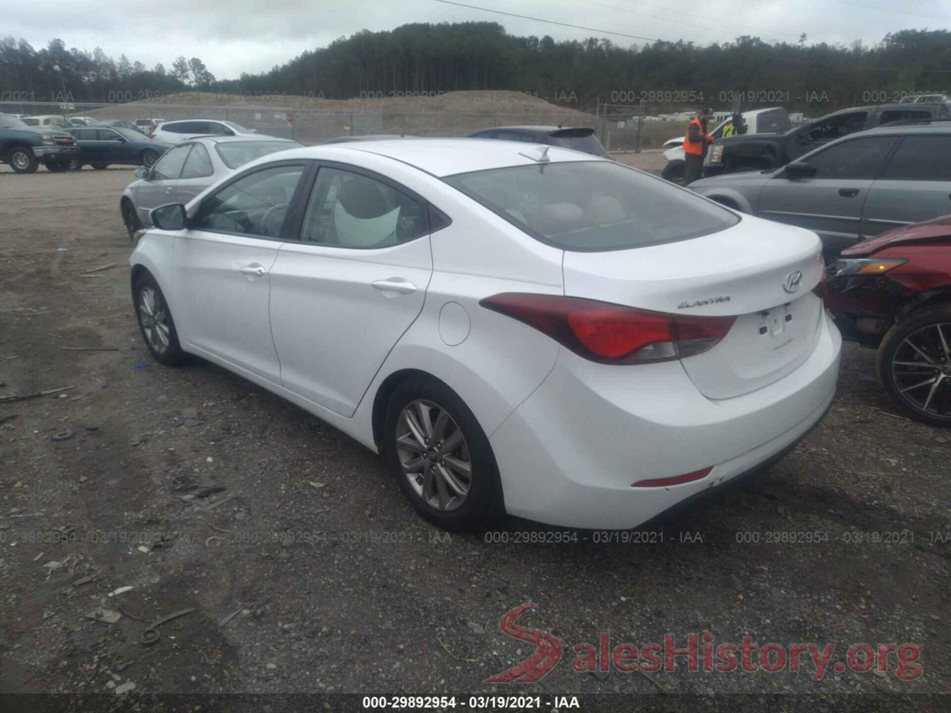 5NPDH4AE3GH729358 2016 HYUNDAI ELANTRA