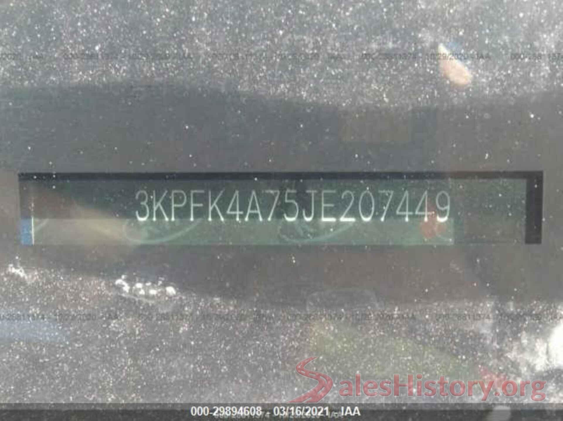 3KPFK4A75JE207449 2018 KIA FORTE