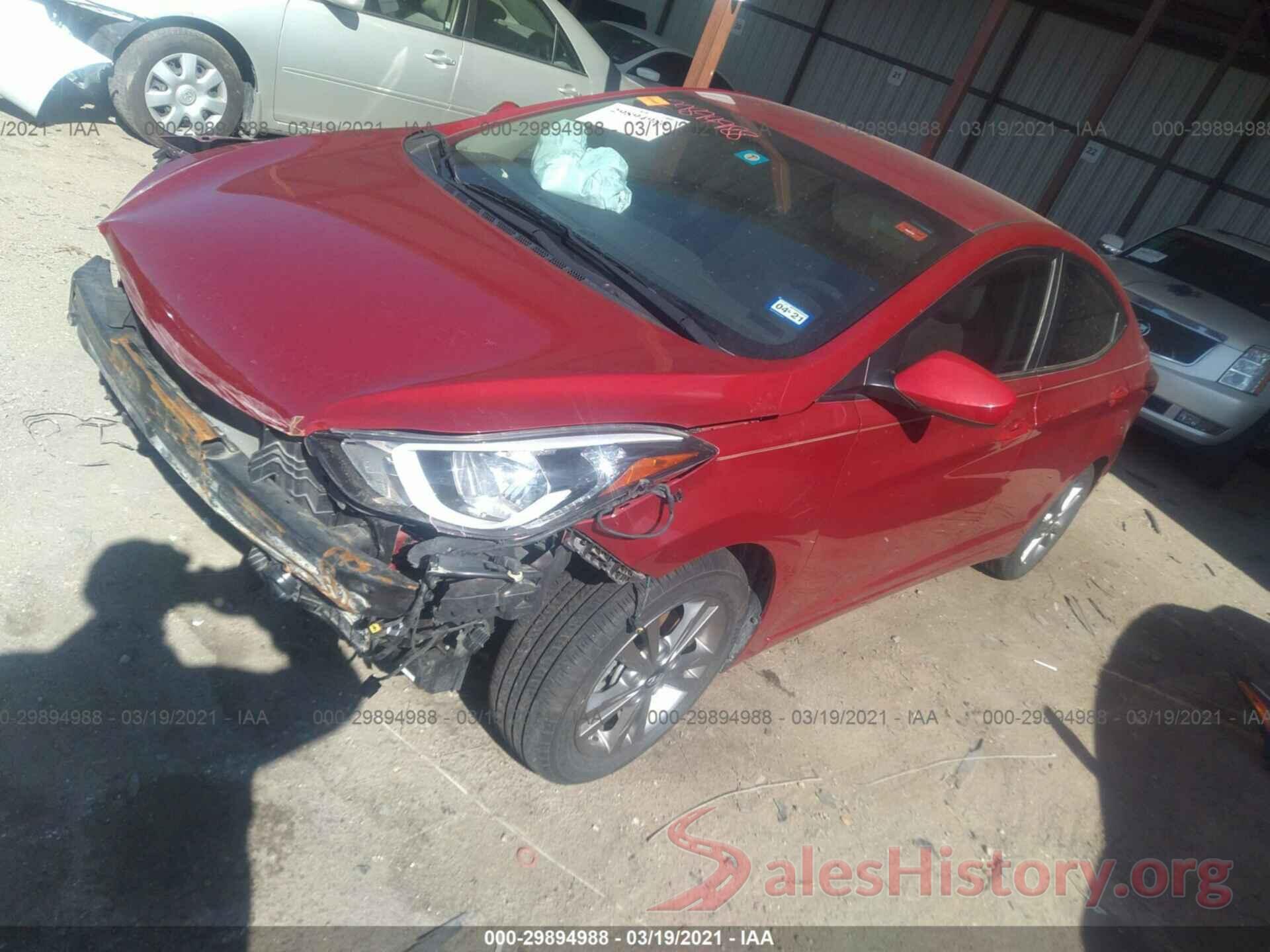 KMHDH4AE8GU584187 2016 HYUNDAI ELANTRA