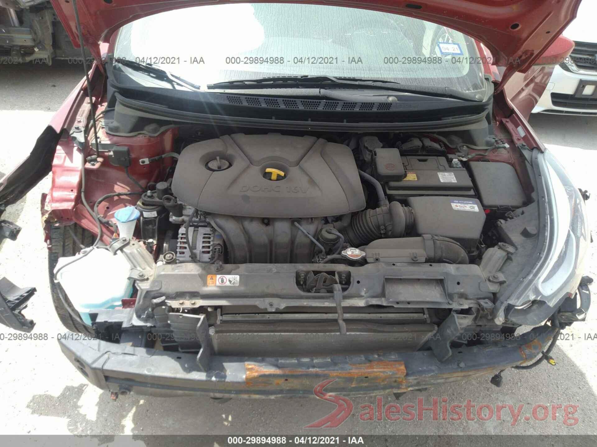 KMHDH4AE8GU584187 2016 HYUNDAI ELANTRA