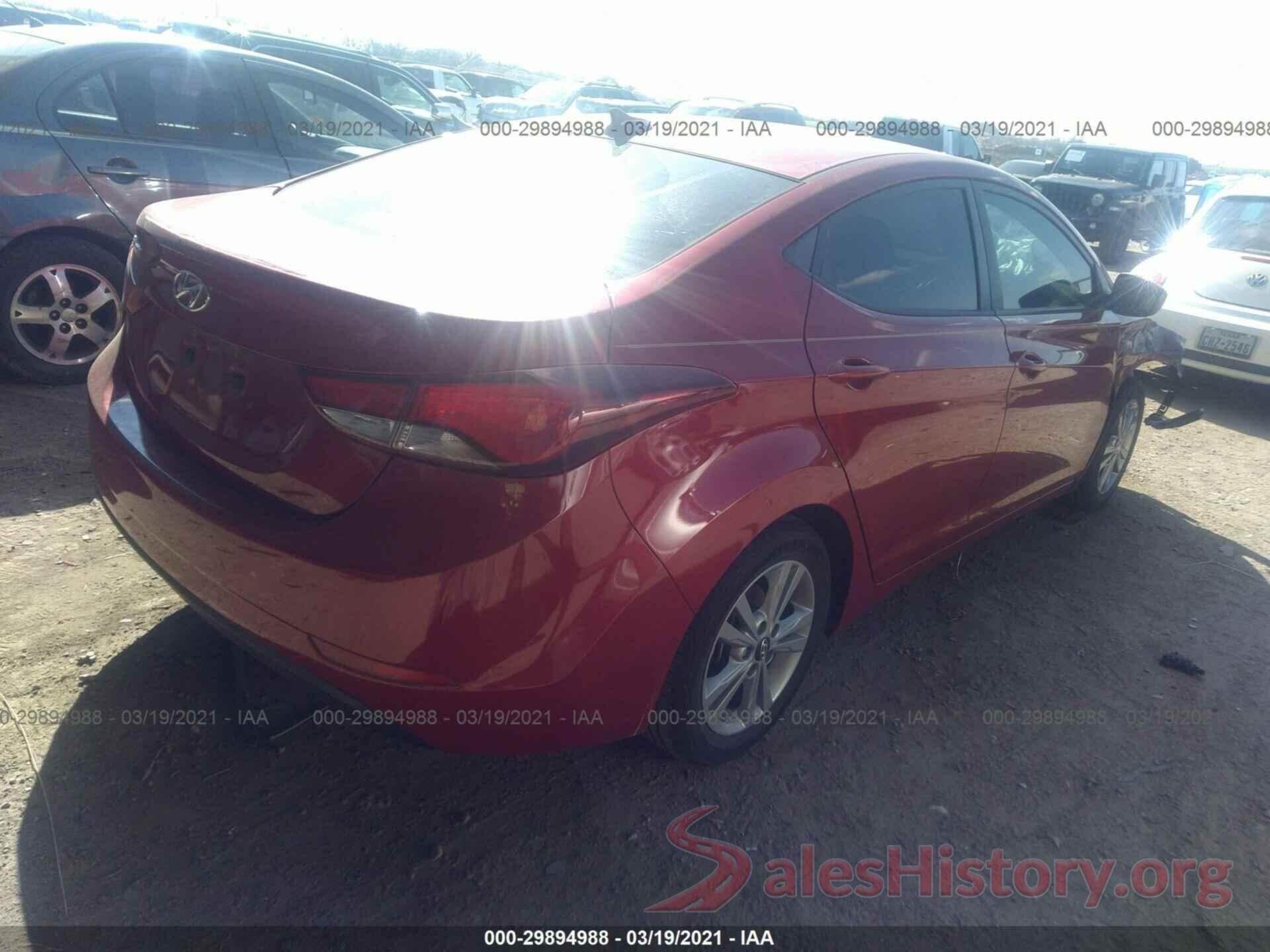 KMHDH4AE8GU584187 2016 HYUNDAI ELANTRA