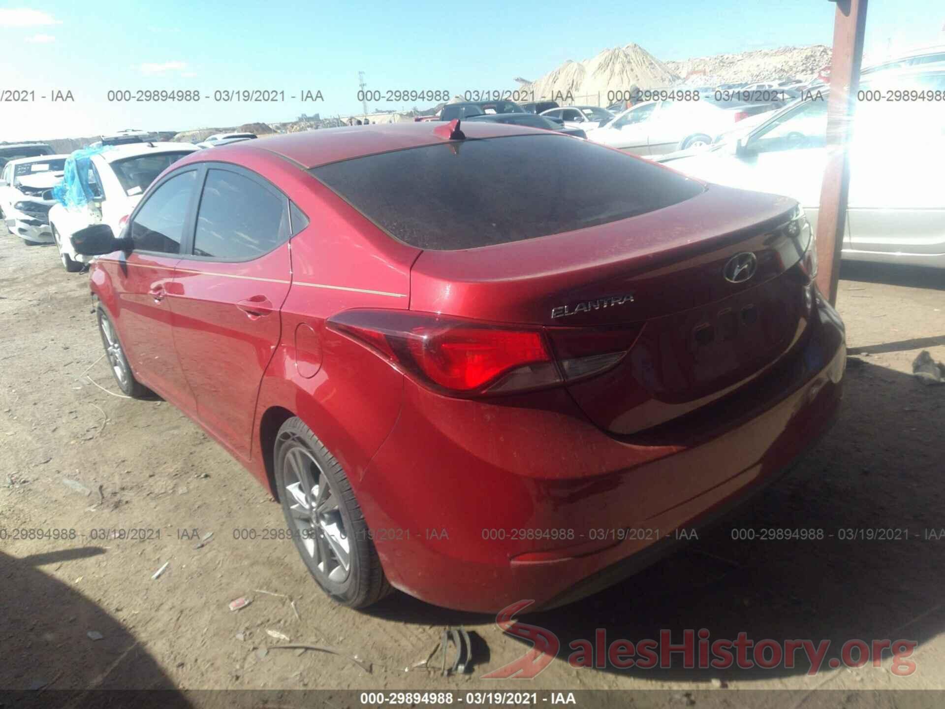 KMHDH4AE8GU584187 2016 HYUNDAI ELANTRA