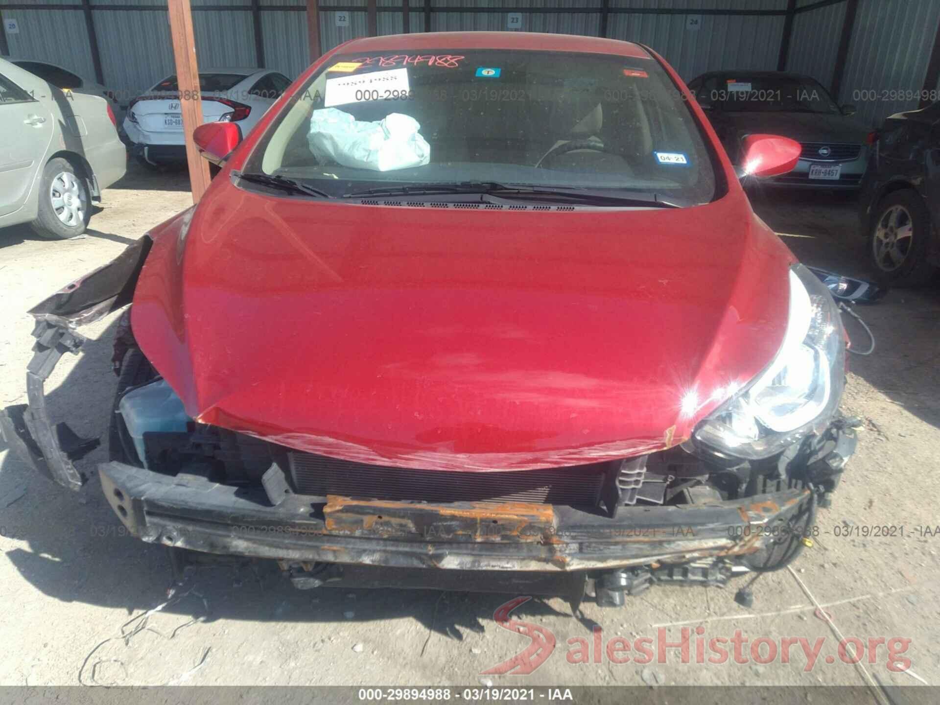 KMHDH4AE8GU584187 2016 HYUNDAI ELANTRA