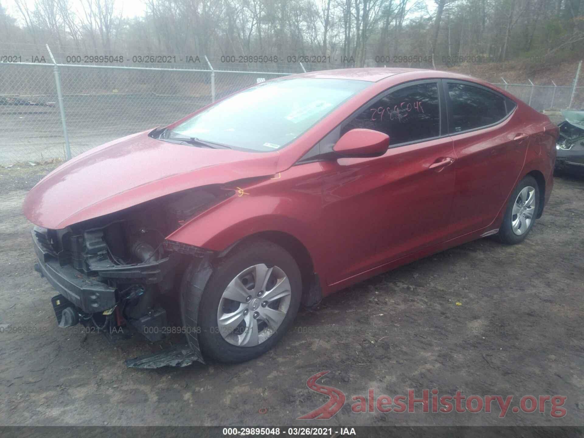 5NPDH4AE2GH796548 2016 HYUNDAI ELANTRA