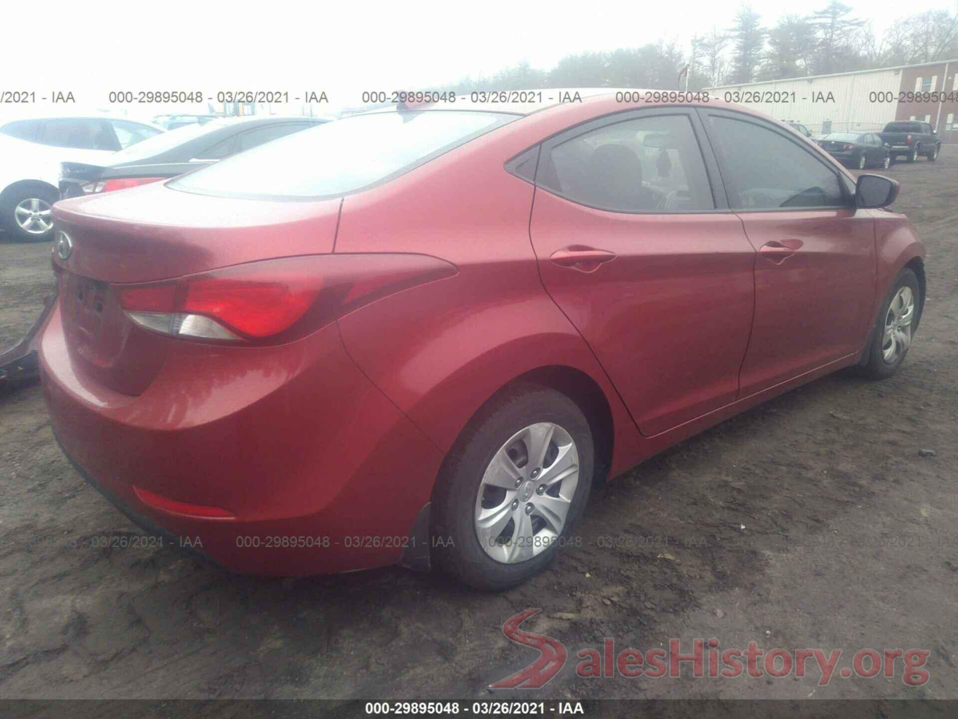 5NPDH4AE2GH796548 2016 HYUNDAI ELANTRA