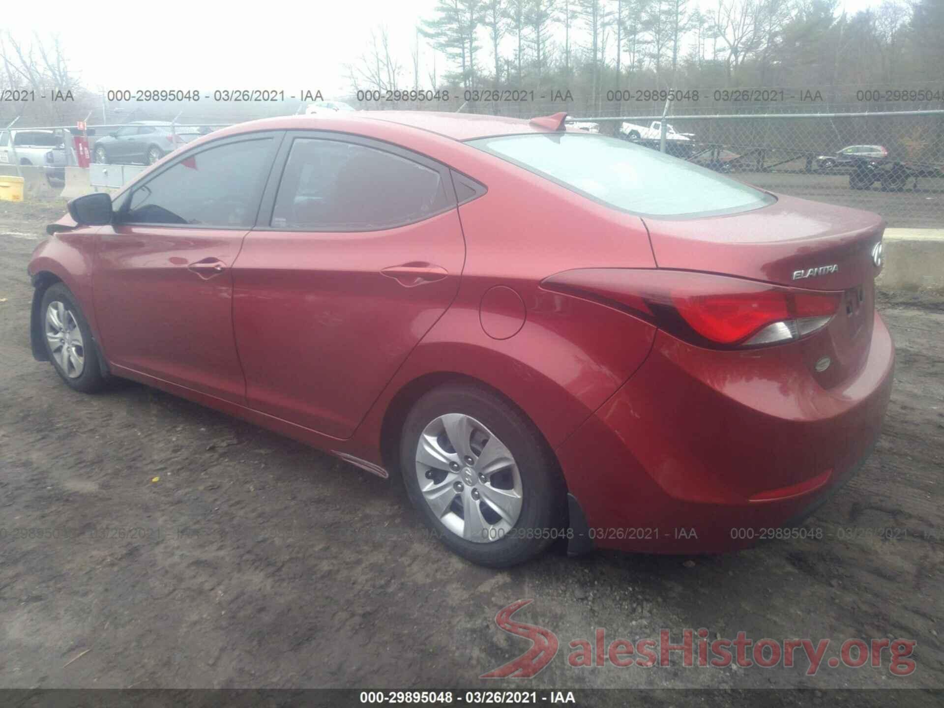 5NPDH4AE2GH796548 2016 HYUNDAI ELANTRA