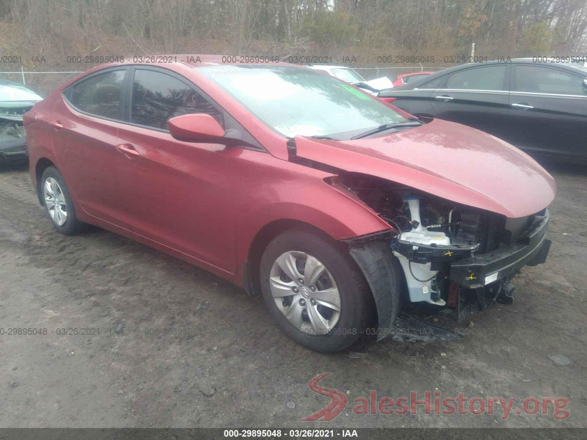 5NPDH4AE2GH796548 2016 HYUNDAI ELANTRA