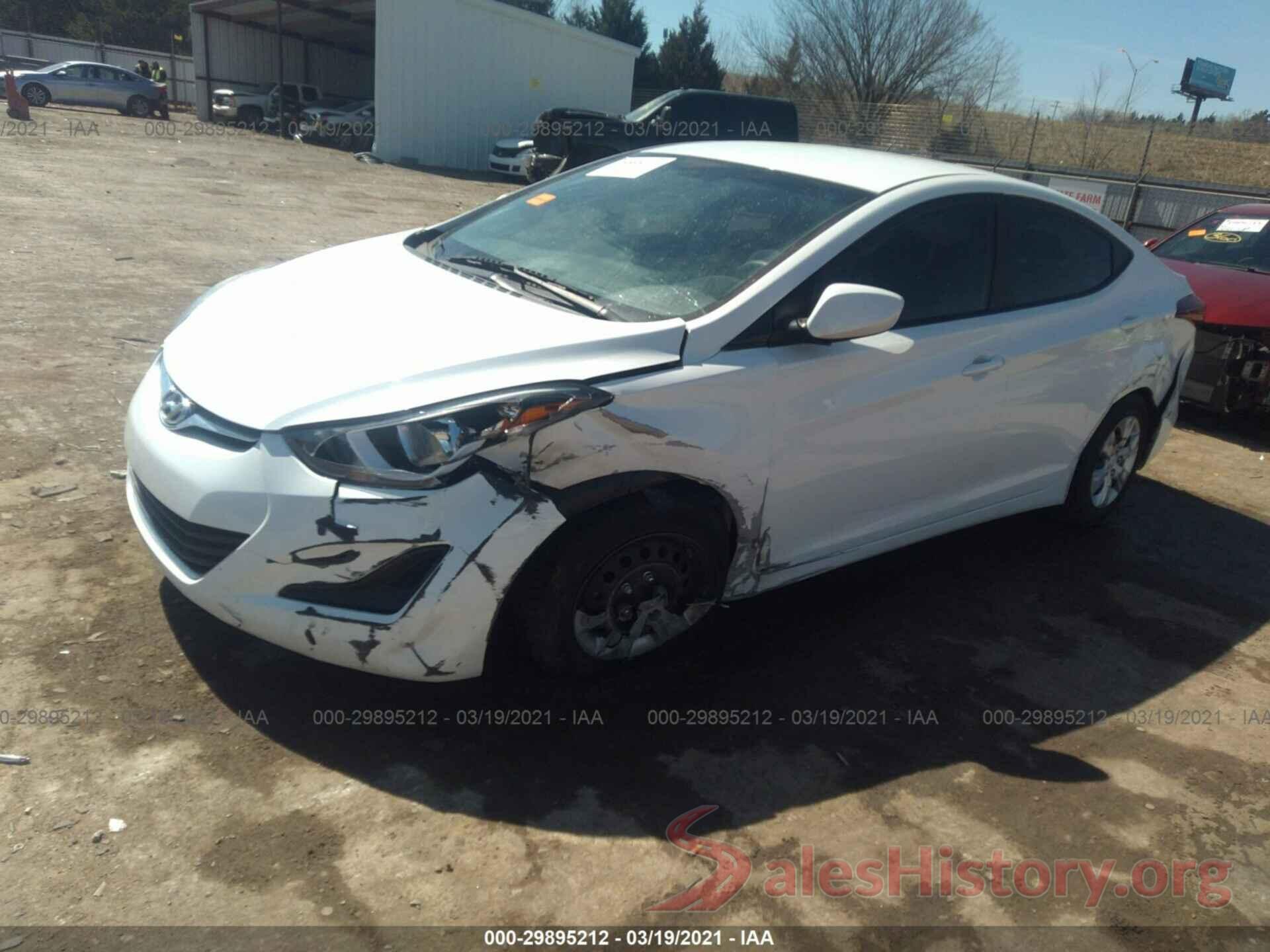 5NPDH4AE5GH744296 2016 HYUNDAI ELANTRA