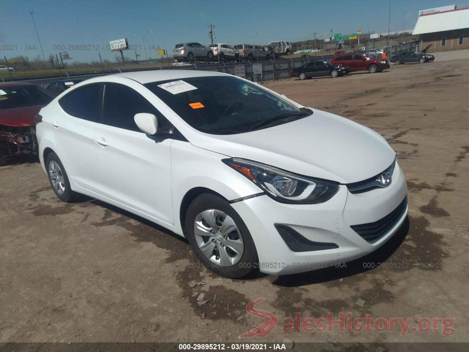 5NPDH4AE5GH744296 2016 HYUNDAI ELANTRA