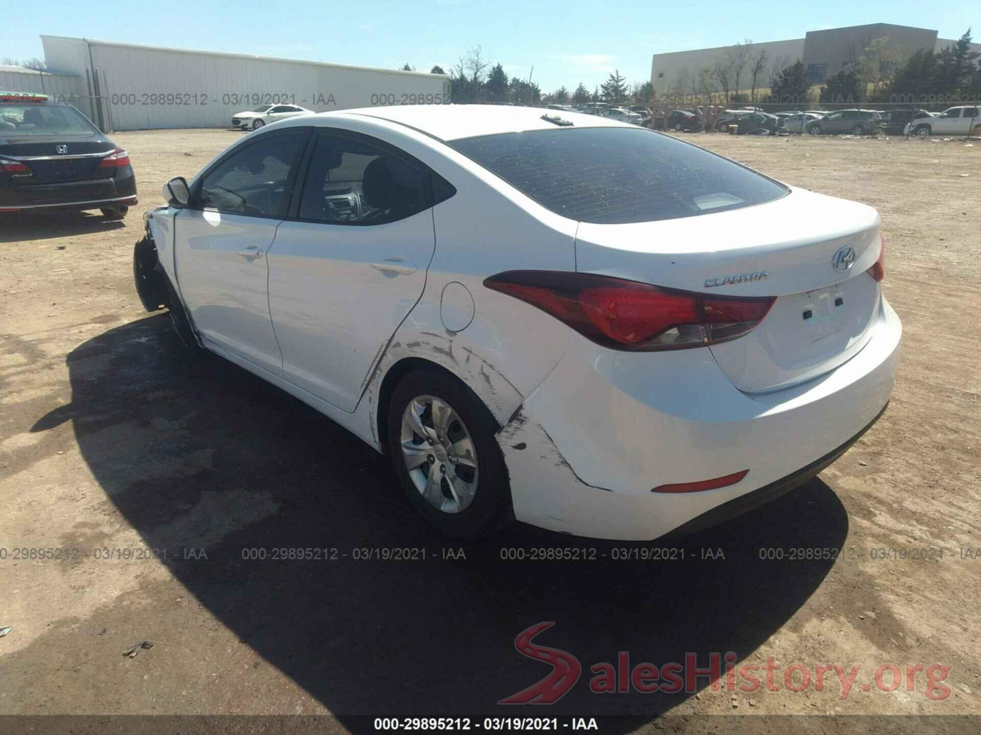 5NPDH4AE5GH744296 2016 HYUNDAI ELANTRA