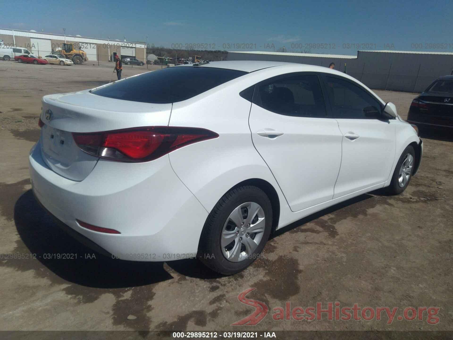 5NPDH4AE5GH744296 2016 HYUNDAI ELANTRA