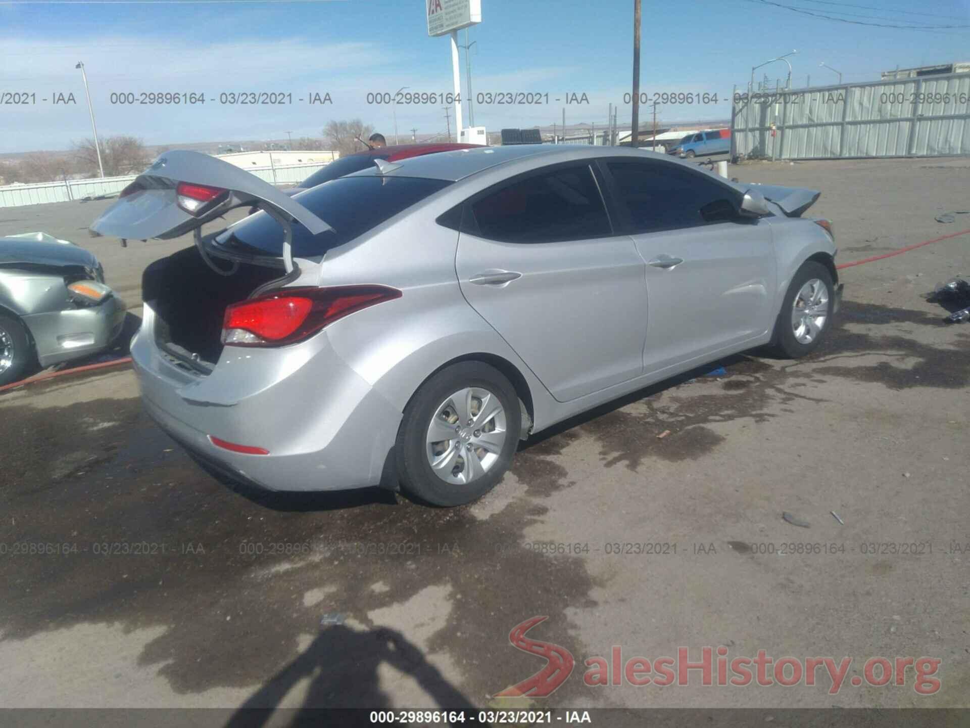 KMHDH4AEXGU481160 2016 HYUNDAI ELANTRA