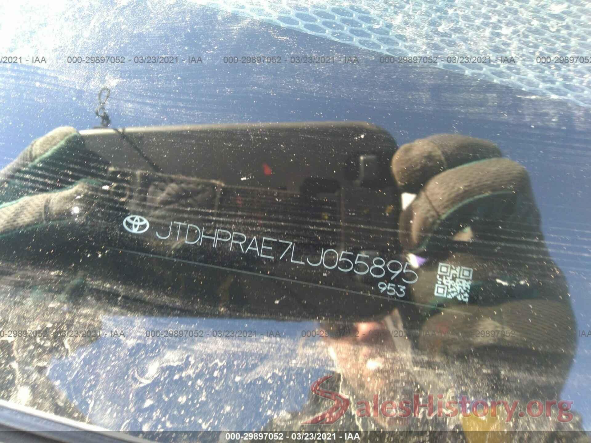 JTDHPRAE7LJ055895 2020 TOYOTA COROLLA