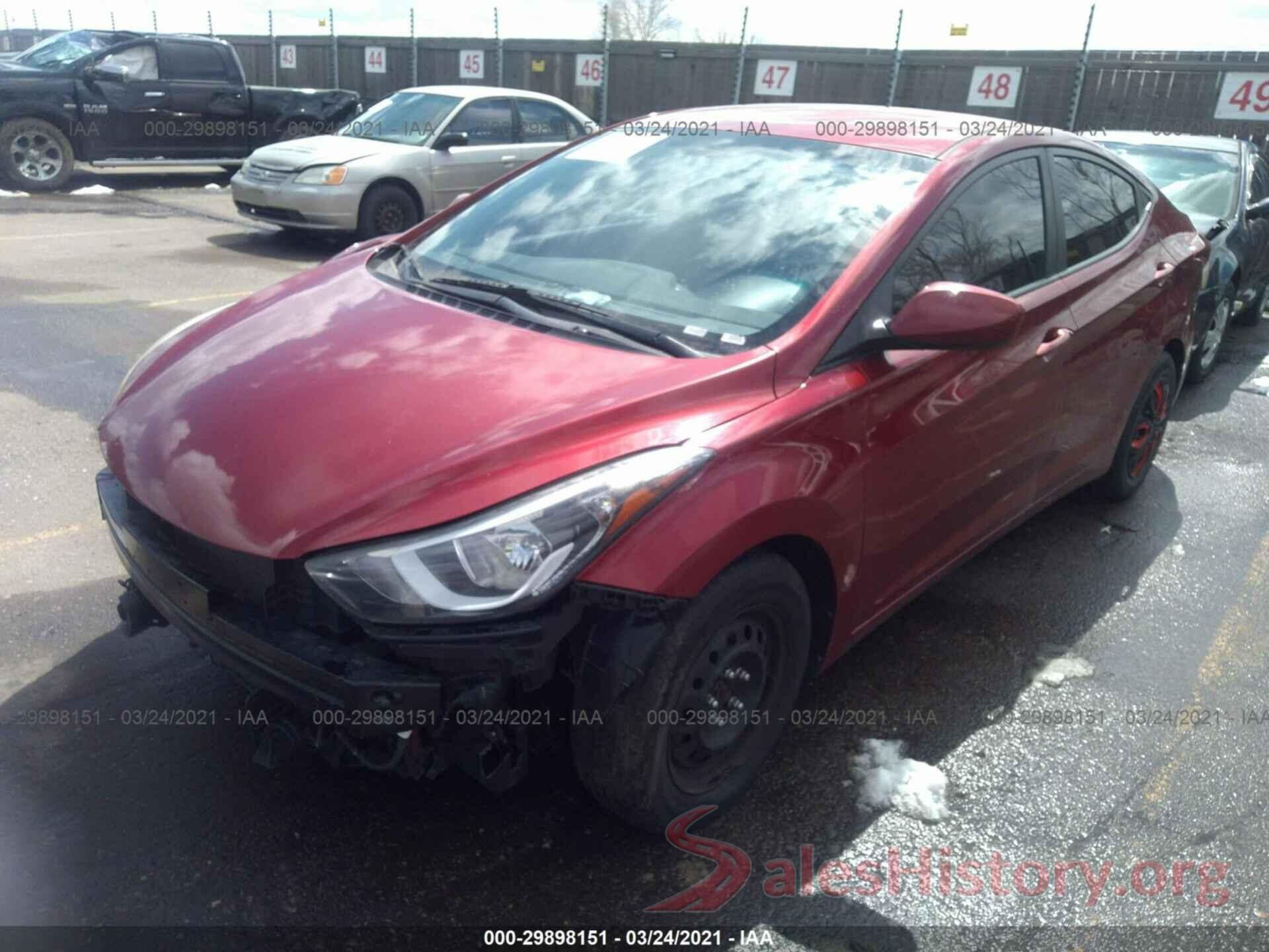 5NPDH4AE4GH699383 2016 HYUNDAI ELANTRA