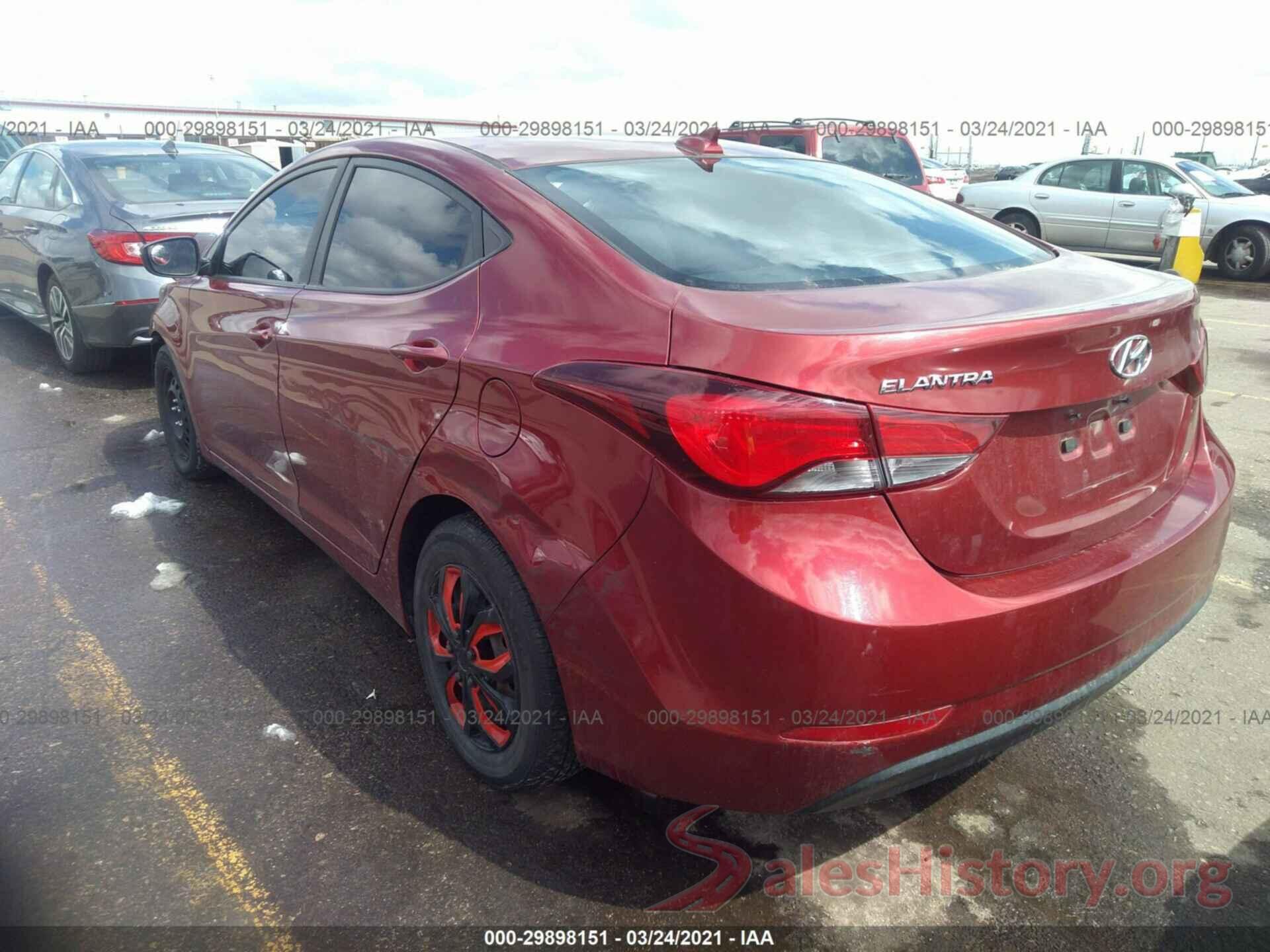 5NPDH4AE4GH699383 2016 HYUNDAI ELANTRA