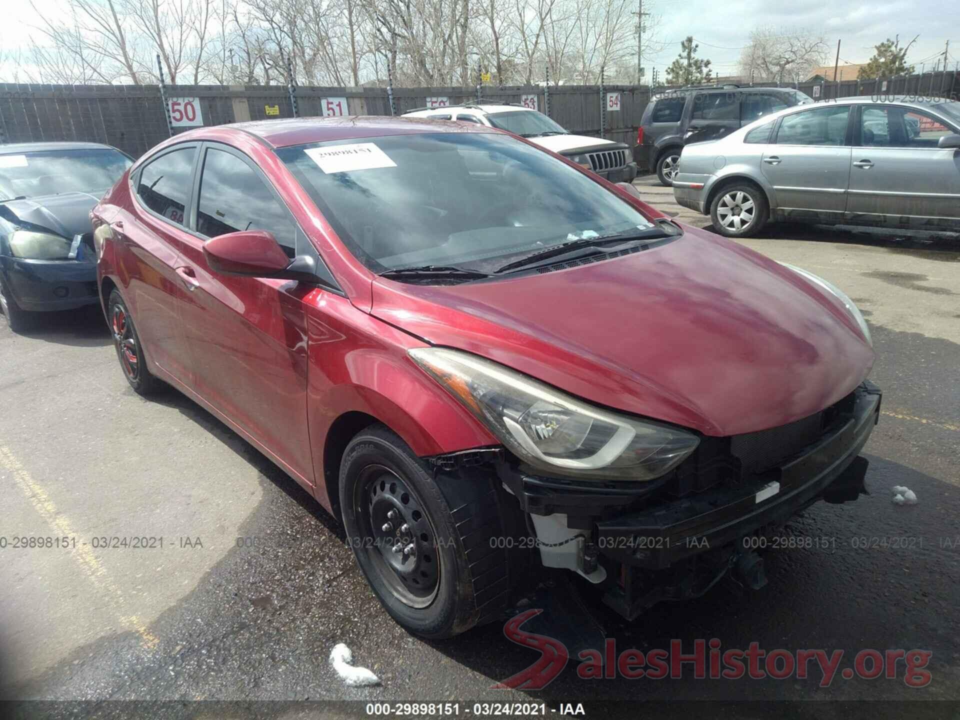 5NPDH4AE4GH699383 2016 HYUNDAI ELANTRA