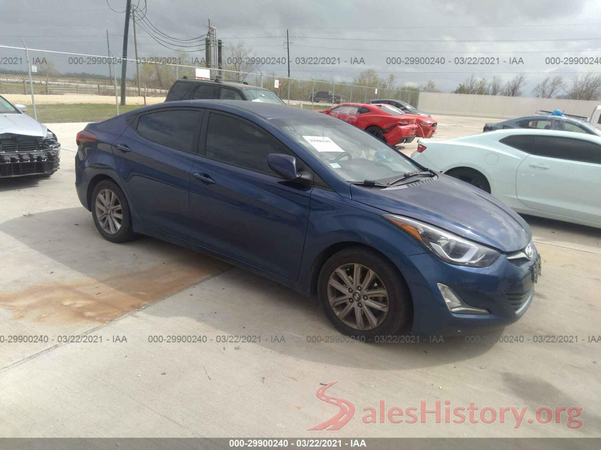 5NPDH4AE3GH662700 2016 HYUNDAI ELANTRA