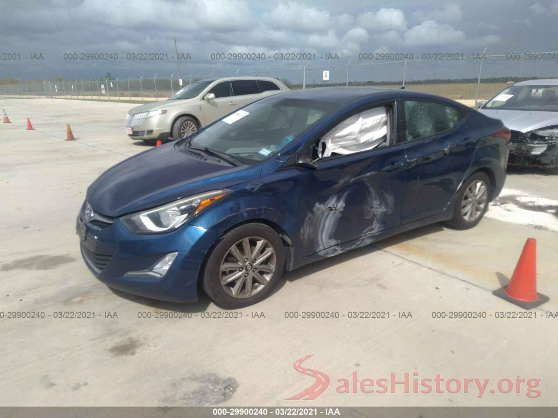 5NPDH4AE3GH662700 2016 HYUNDAI ELANTRA