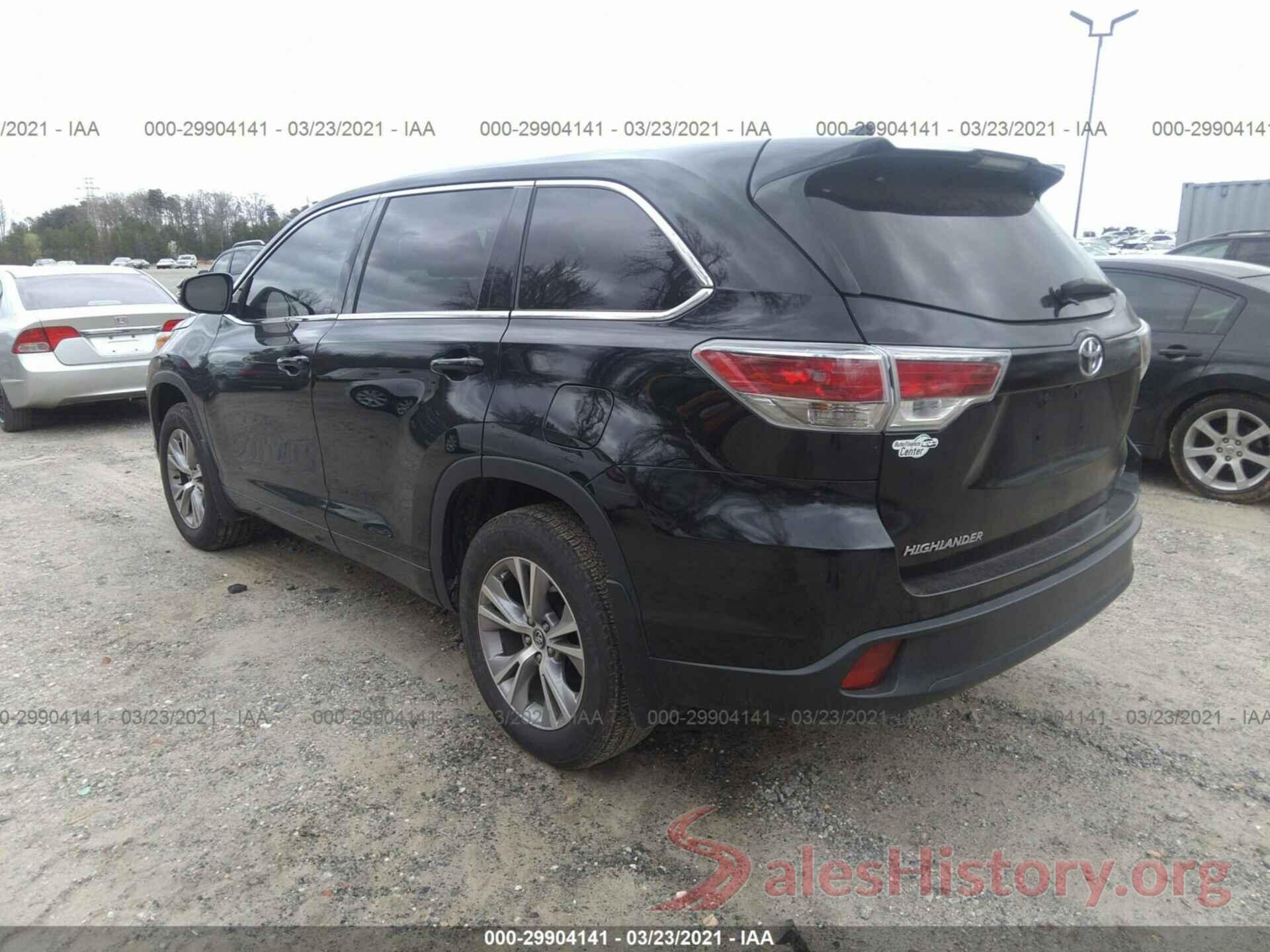 5TDZKRFH2GS180933 2016 TOYOTA HIGHLANDER