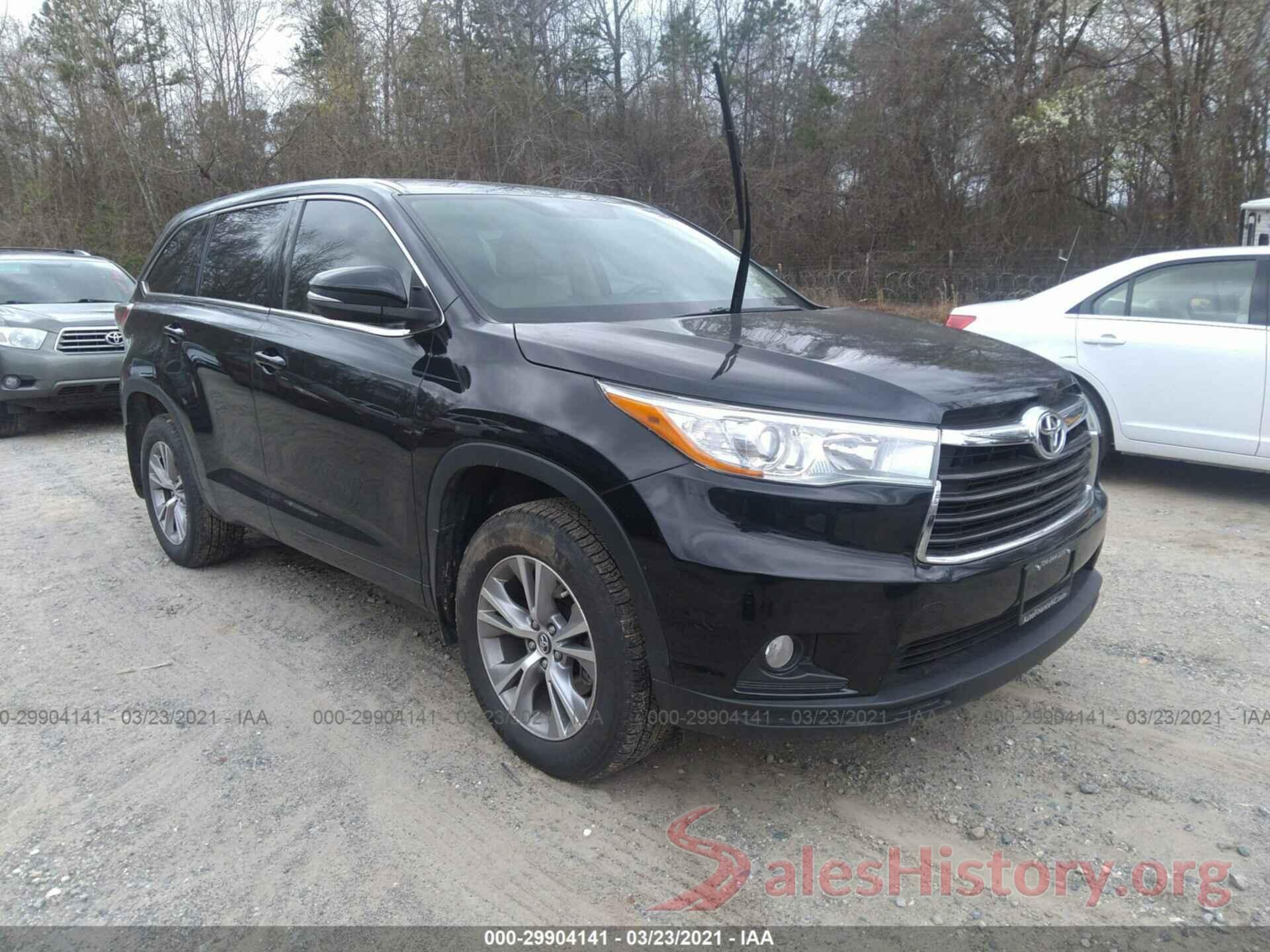 5TDZKRFH2GS180933 2016 TOYOTA HIGHLANDER