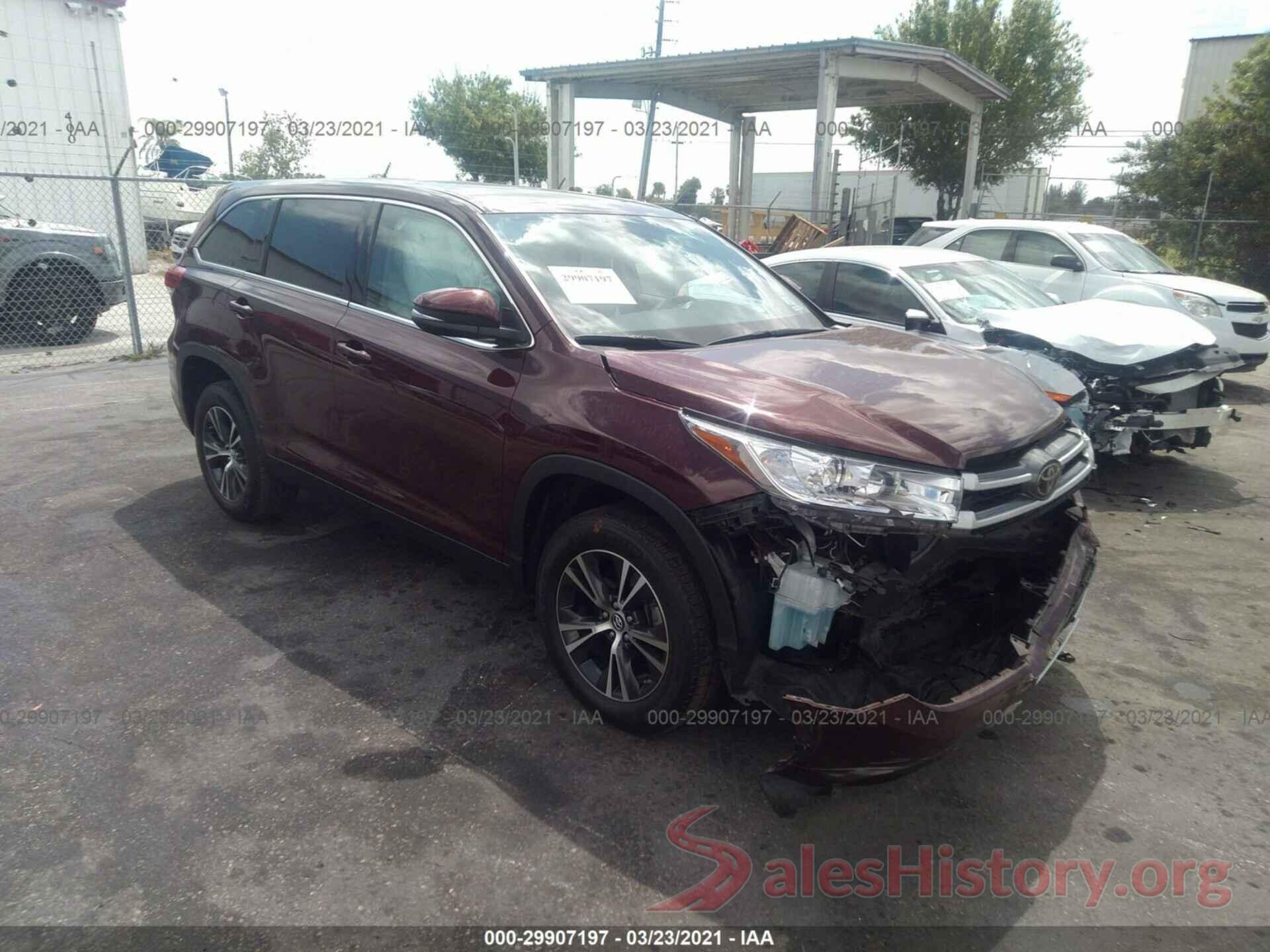 5TDZARFH0KS059894 2019 TOYOTA HIGHLANDER