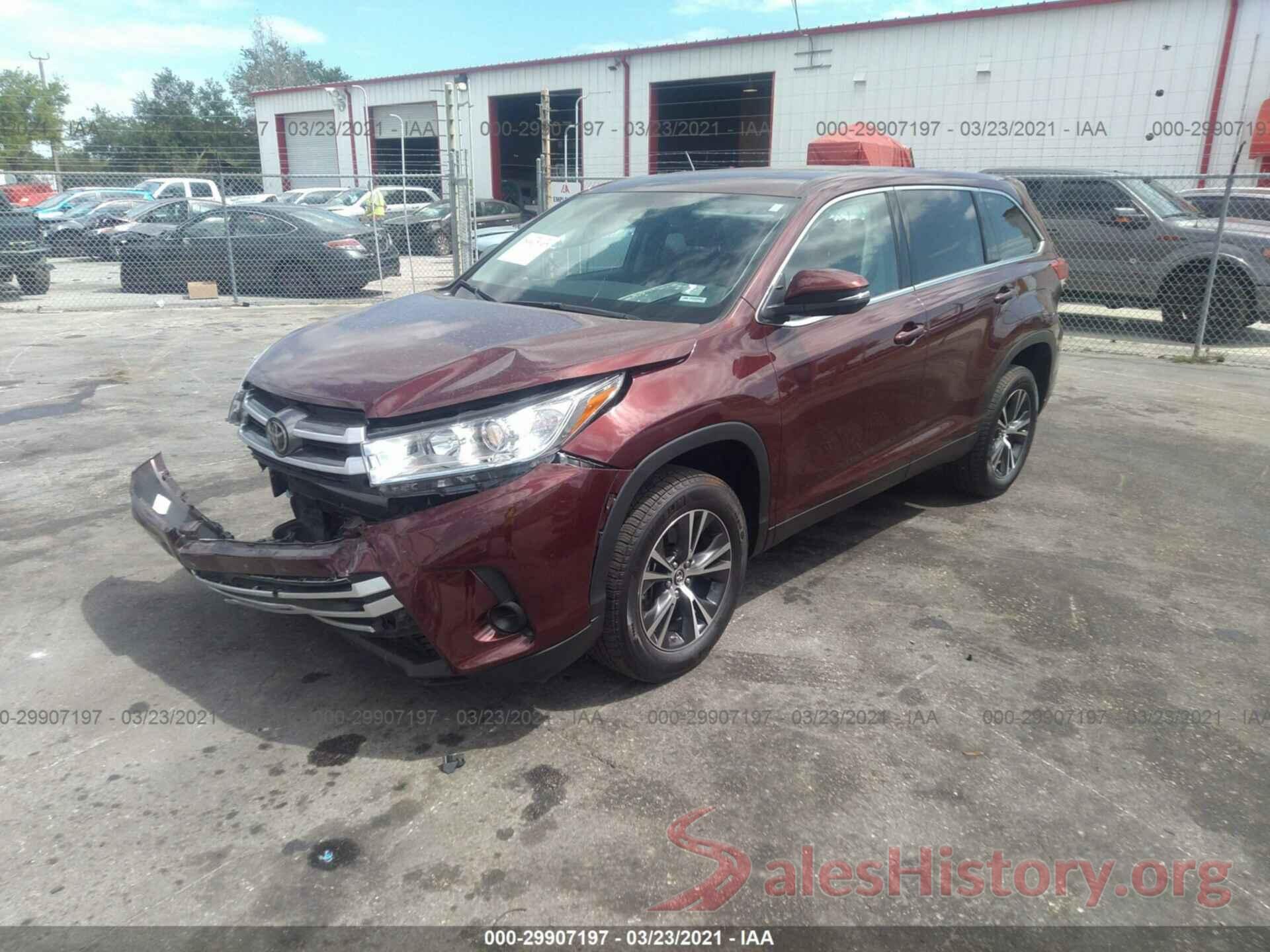 5TDZARFH0KS059894 2019 TOYOTA HIGHLANDER