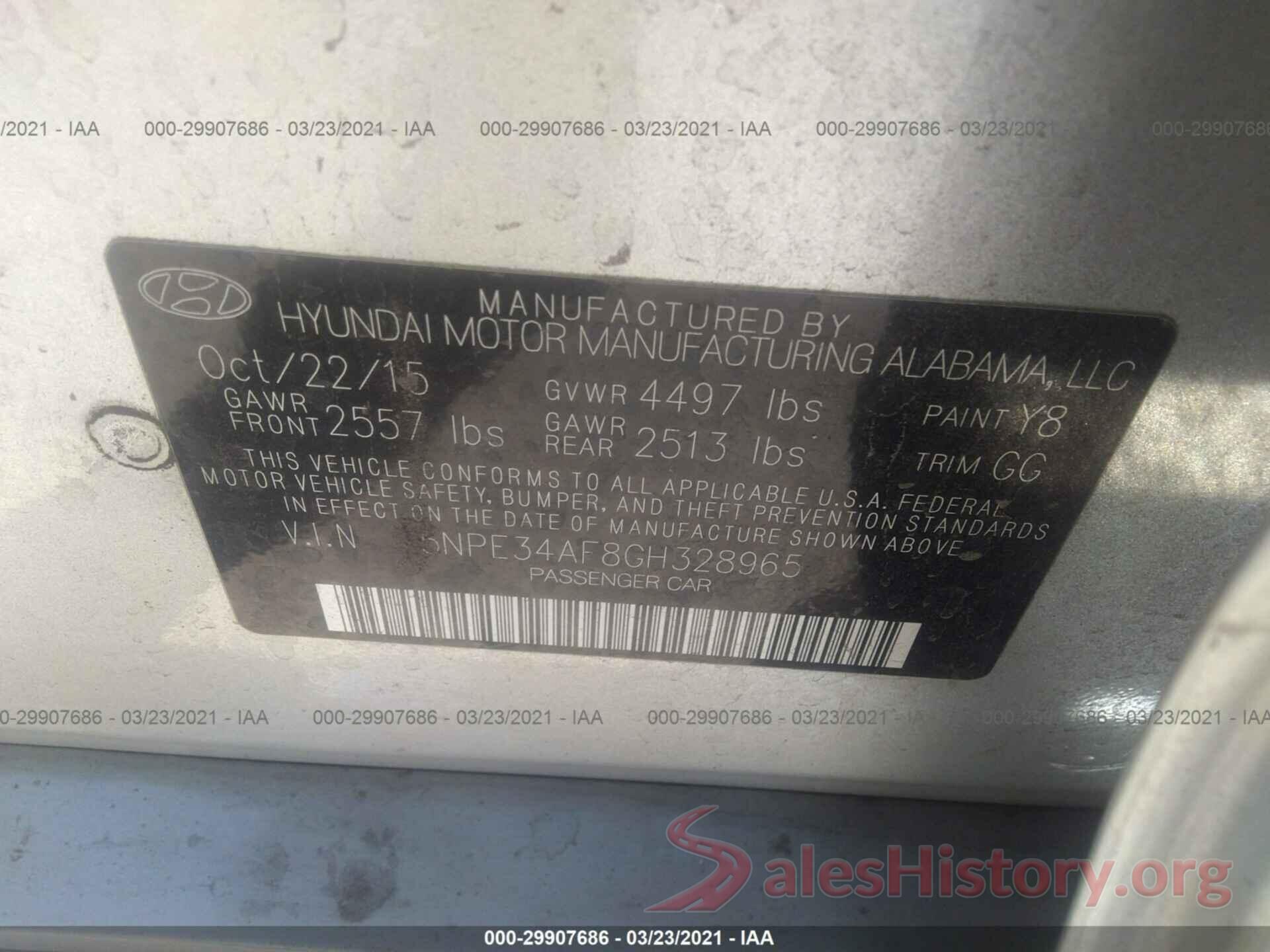 5NPE34AF8GH328965 2016 HYUNDAI SONATA