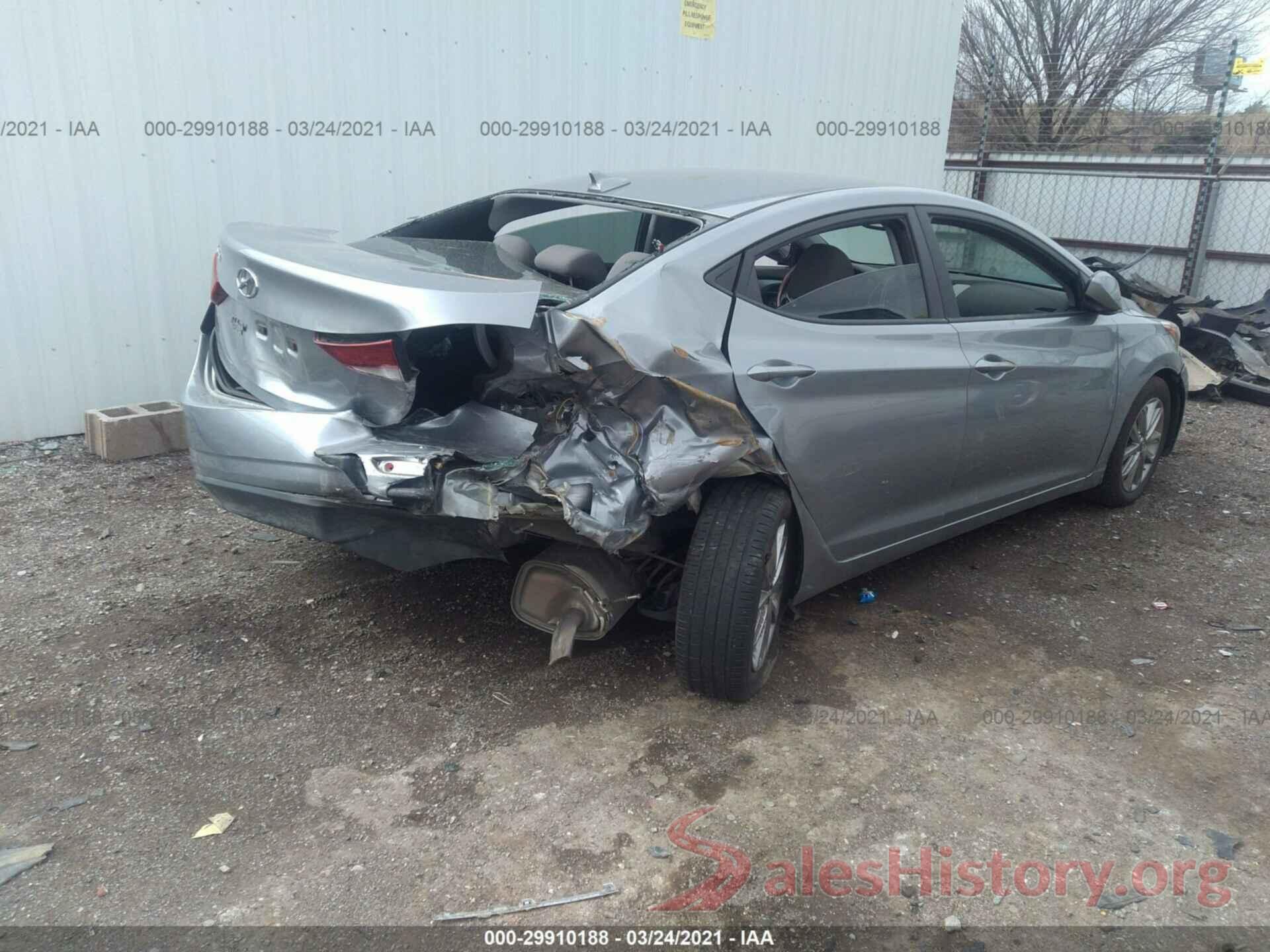 5NPDH4AE9GH660157 2016 HYUNDAI ELANTRA