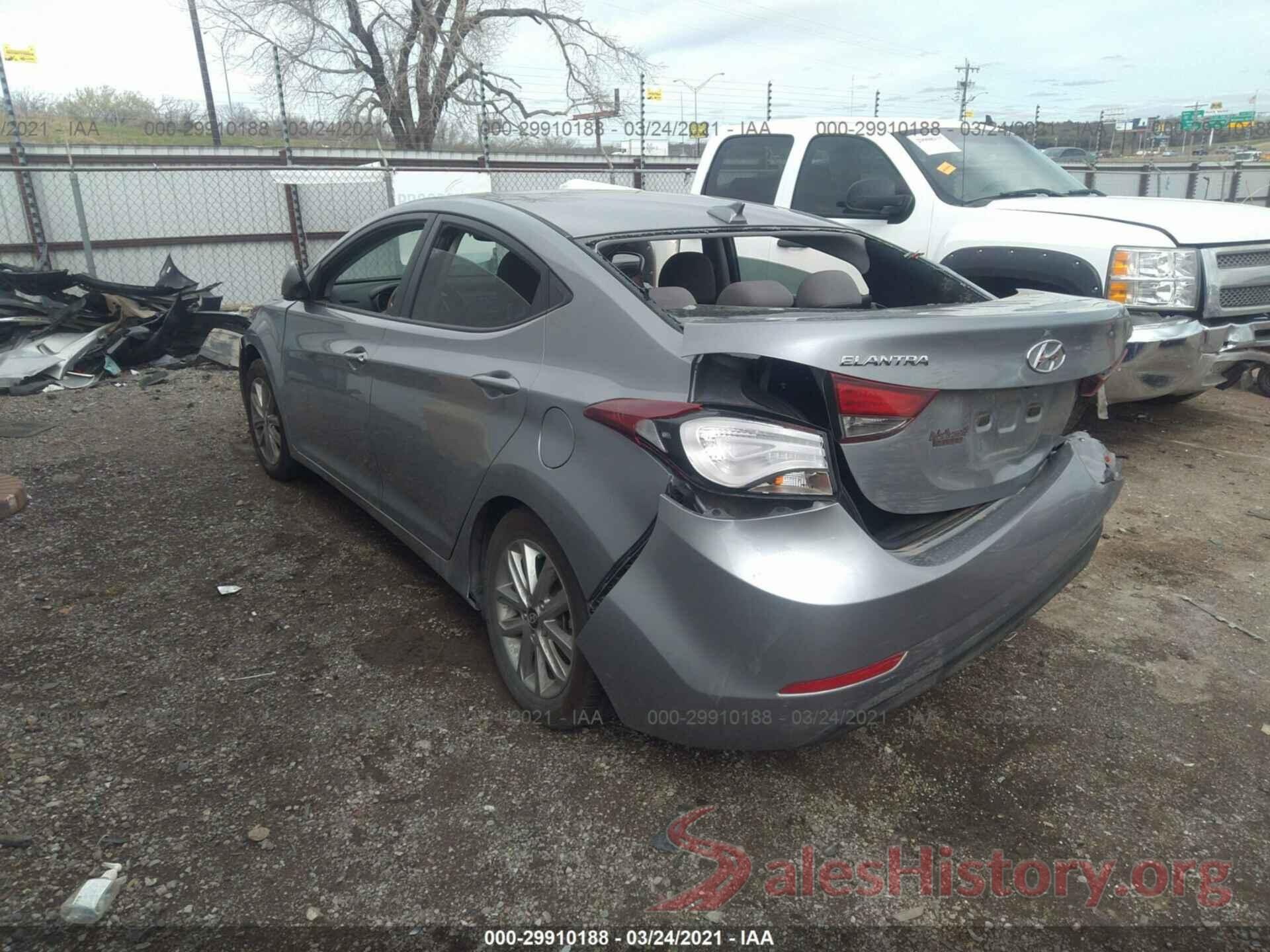 5NPDH4AE9GH660157 2016 HYUNDAI ELANTRA