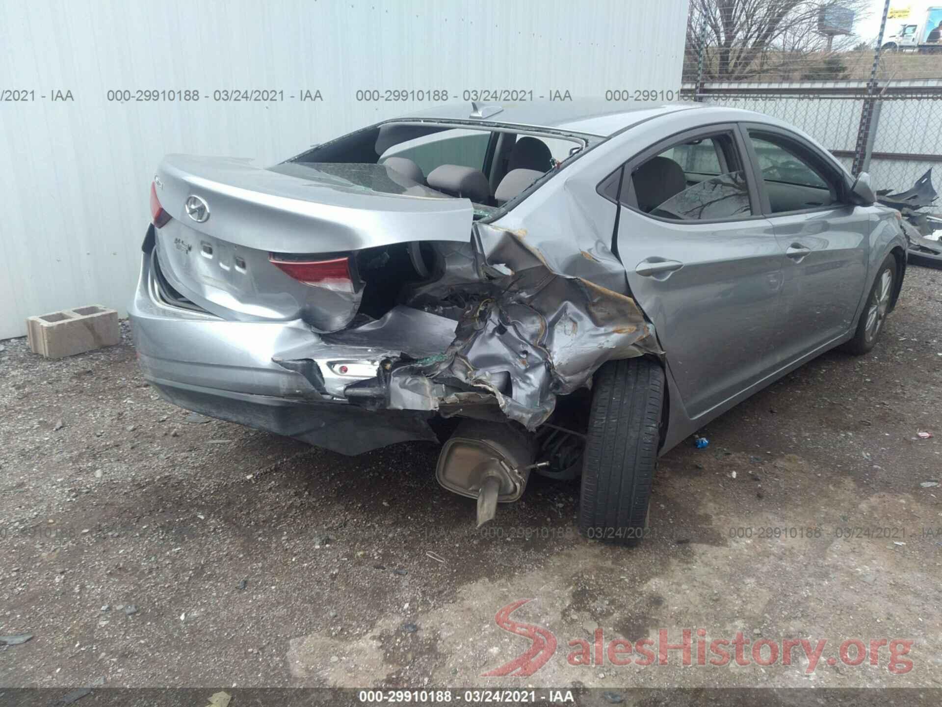 5NPDH4AE9GH660157 2016 HYUNDAI ELANTRA