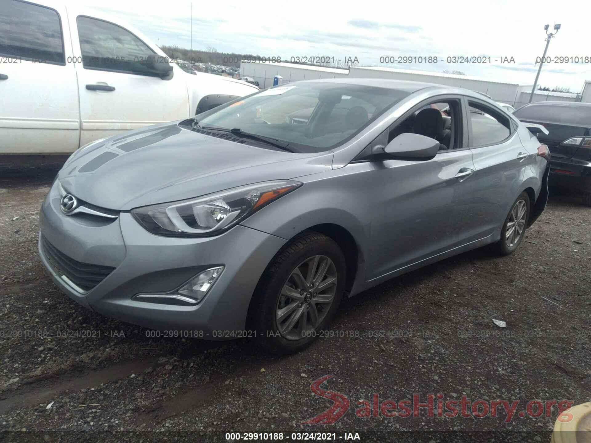 5NPDH4AE9GH660157 2016 HYUNDAI ELANTRA