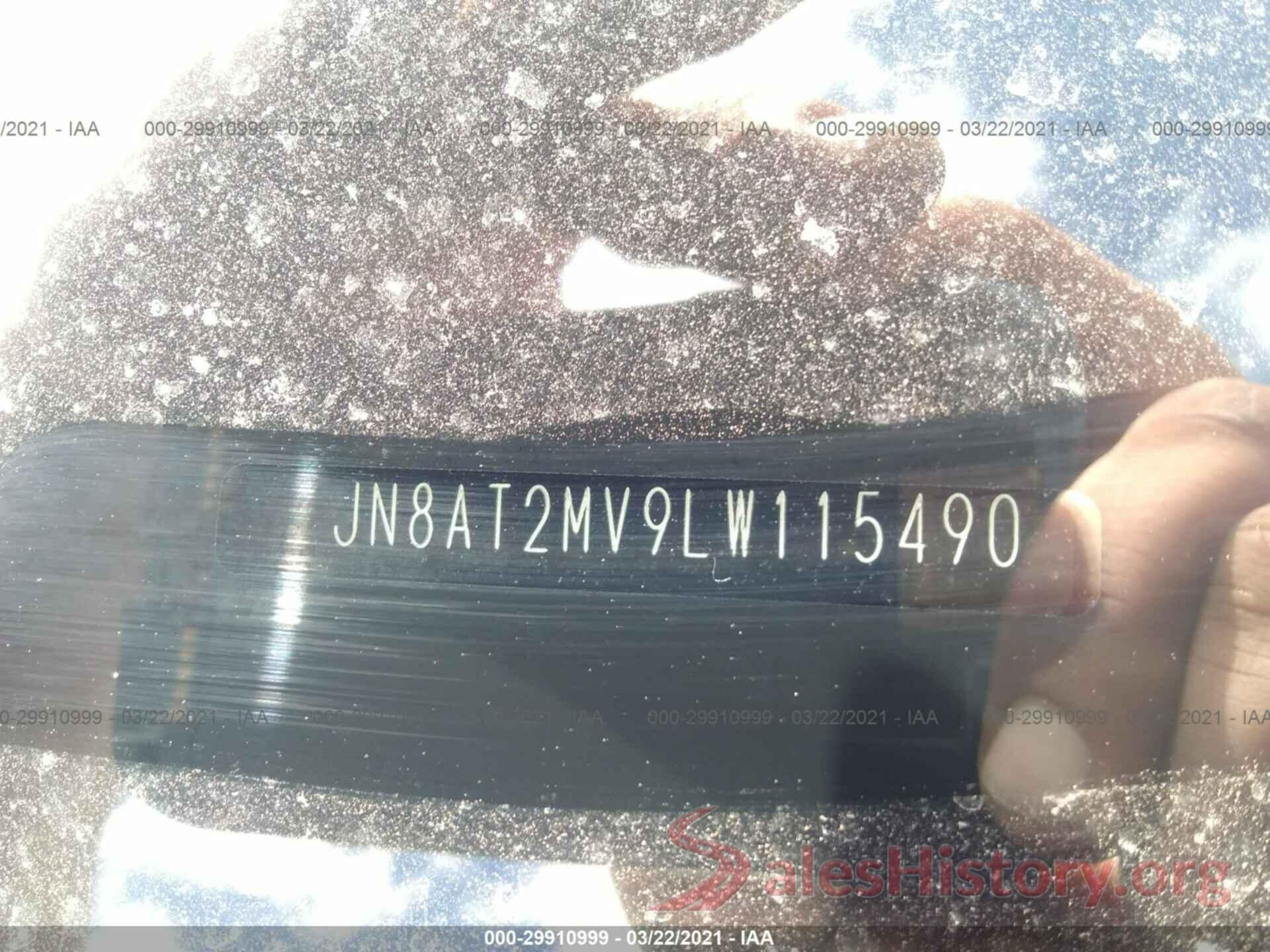 JN8AT2MV9LW115490 2020 NISSAN ROGUE