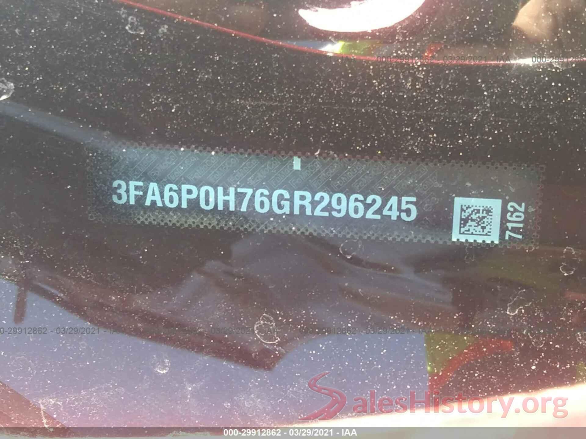 3FA6P0H76GR296245 2016 FORD FUSION