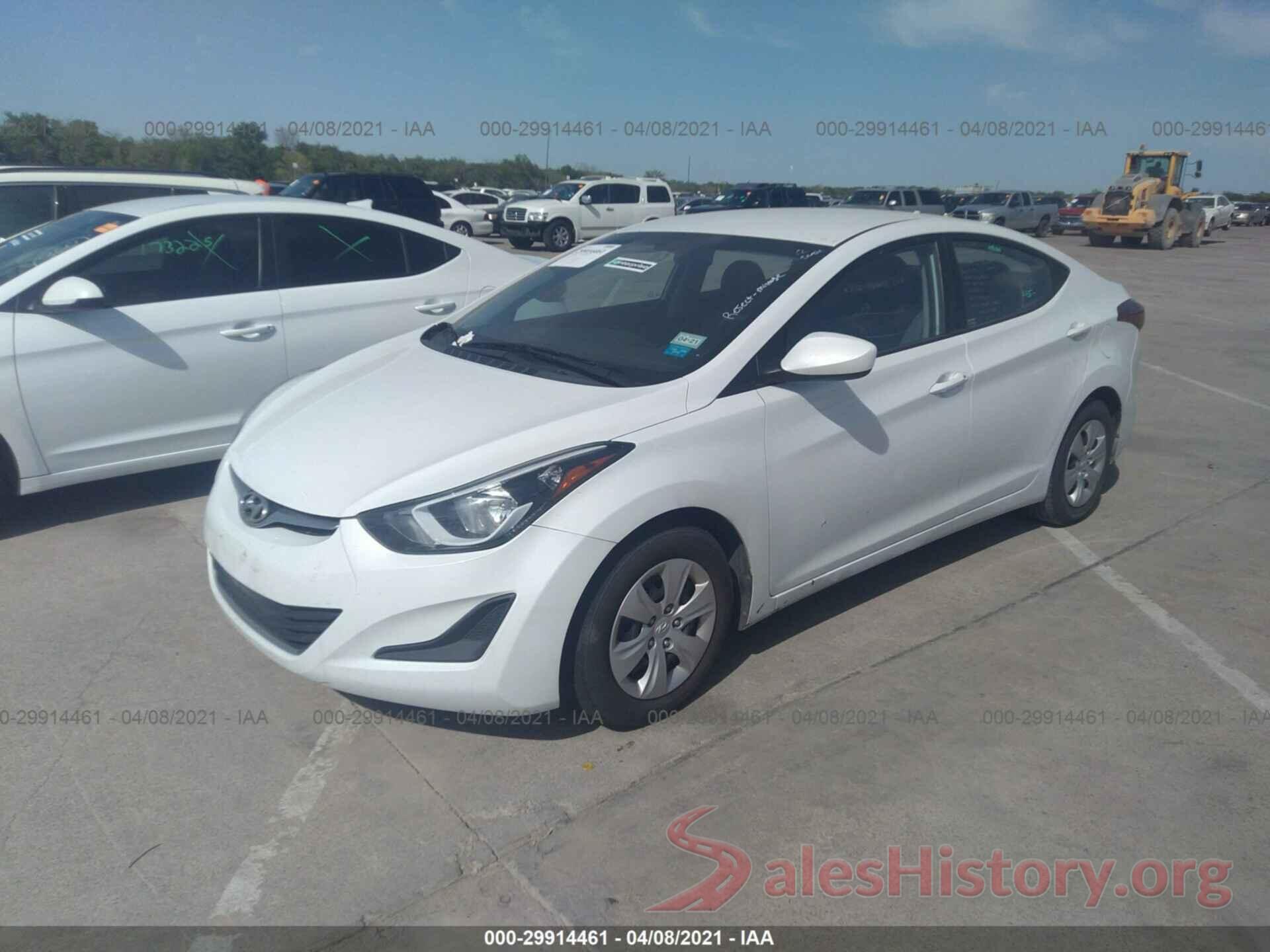 5NPDH4AE9GH752224 2016 HYUNDAI ELANTRA