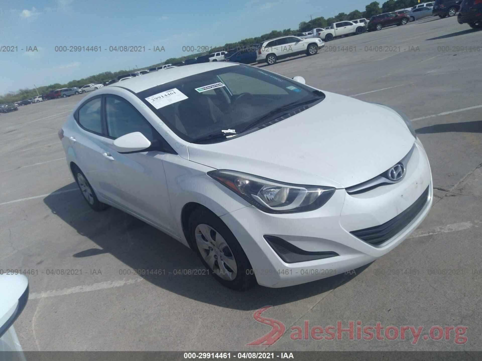 5NPDH4AE9GH752224 2016 HYUNDAI ELANTRA