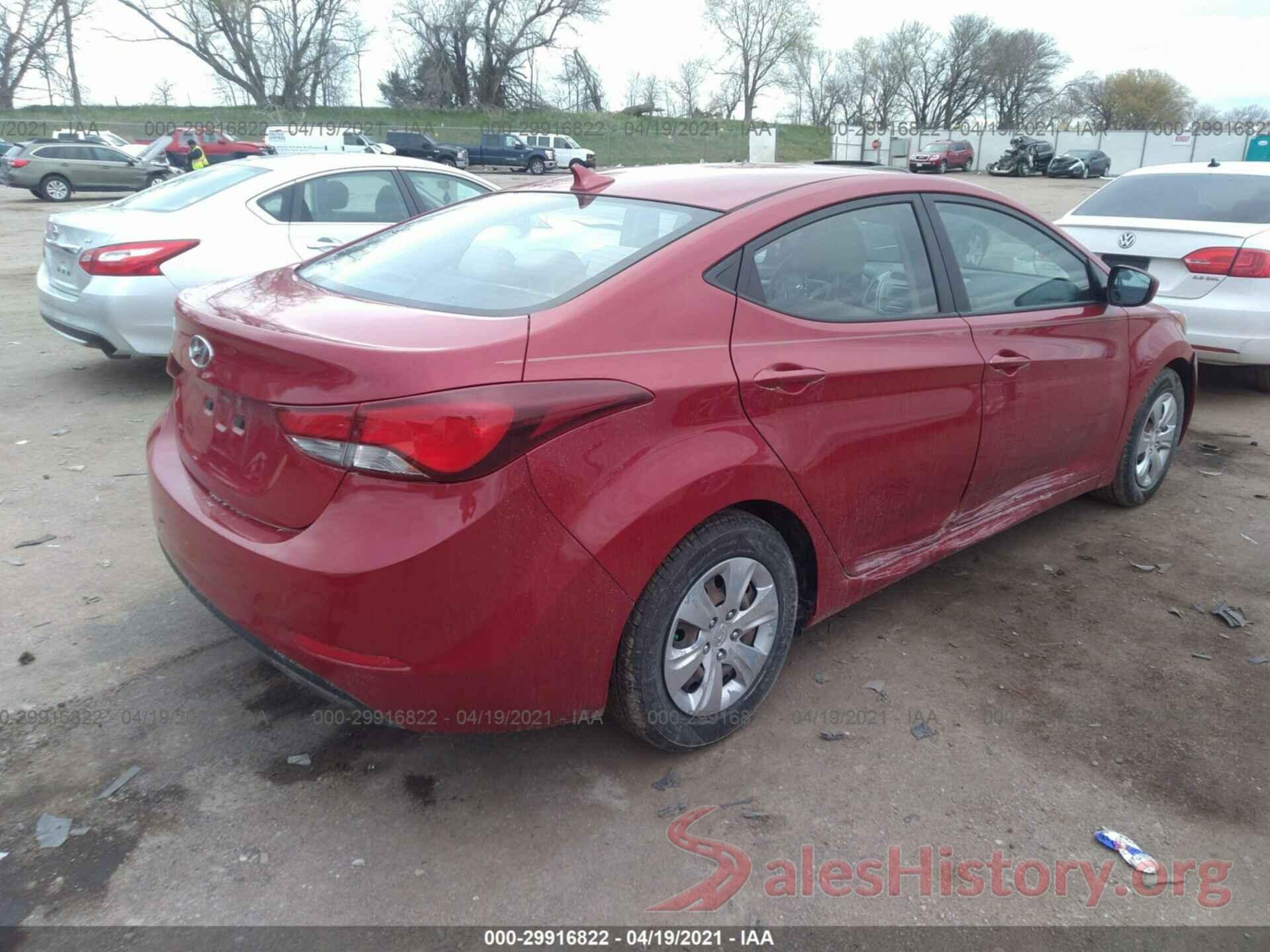 KMHDH4AE6GU514381 2016 HYUNDAI ELANTRA