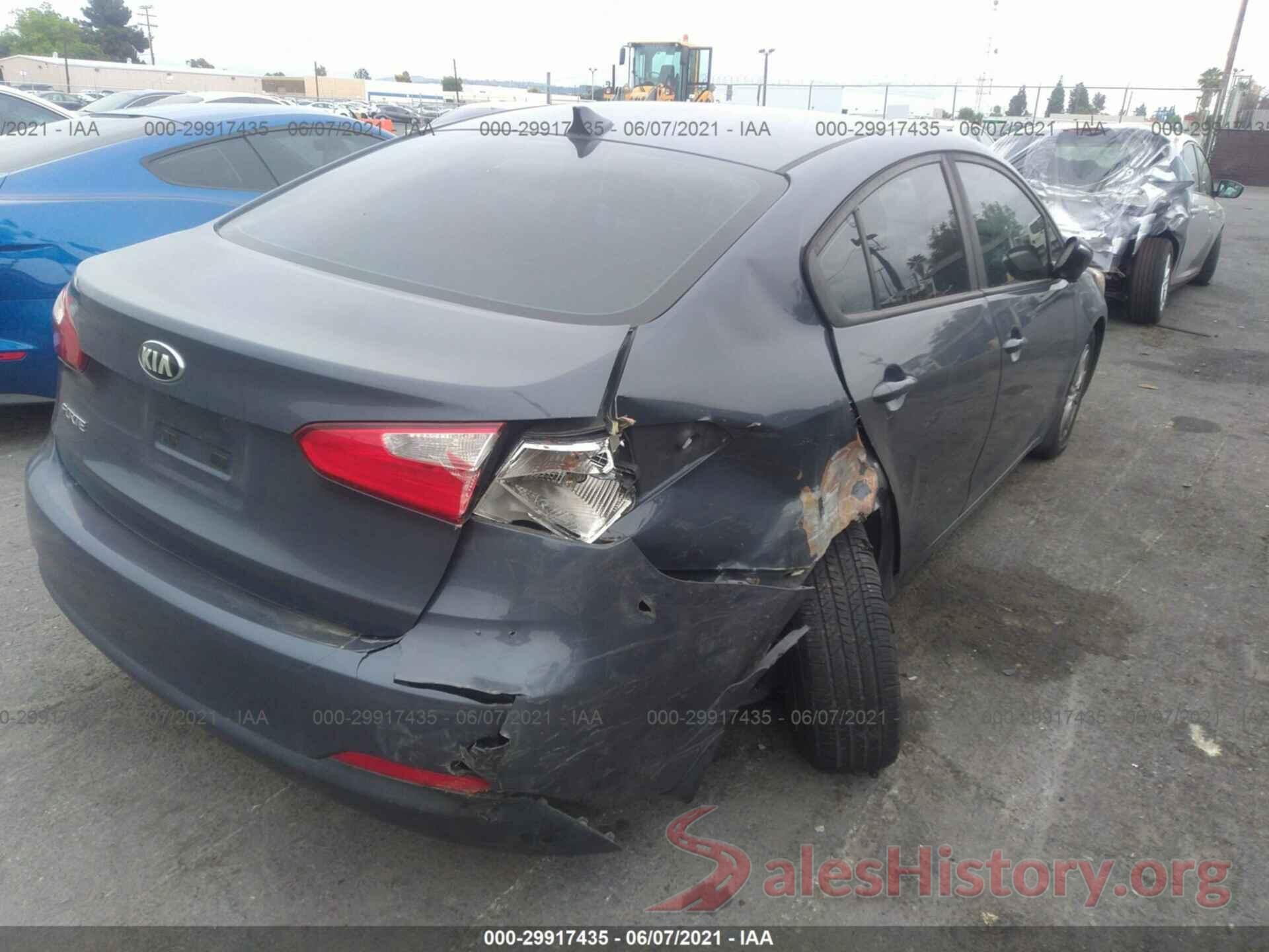 KNAFX4A63G5589961 2016 KIA FORTE