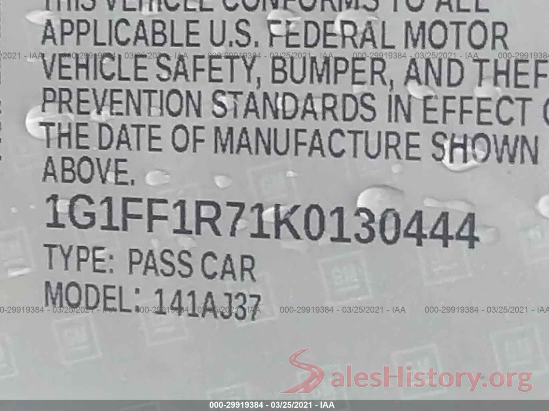 1G1FF1R71K0130444 2019 CHEVROLET CAMARO