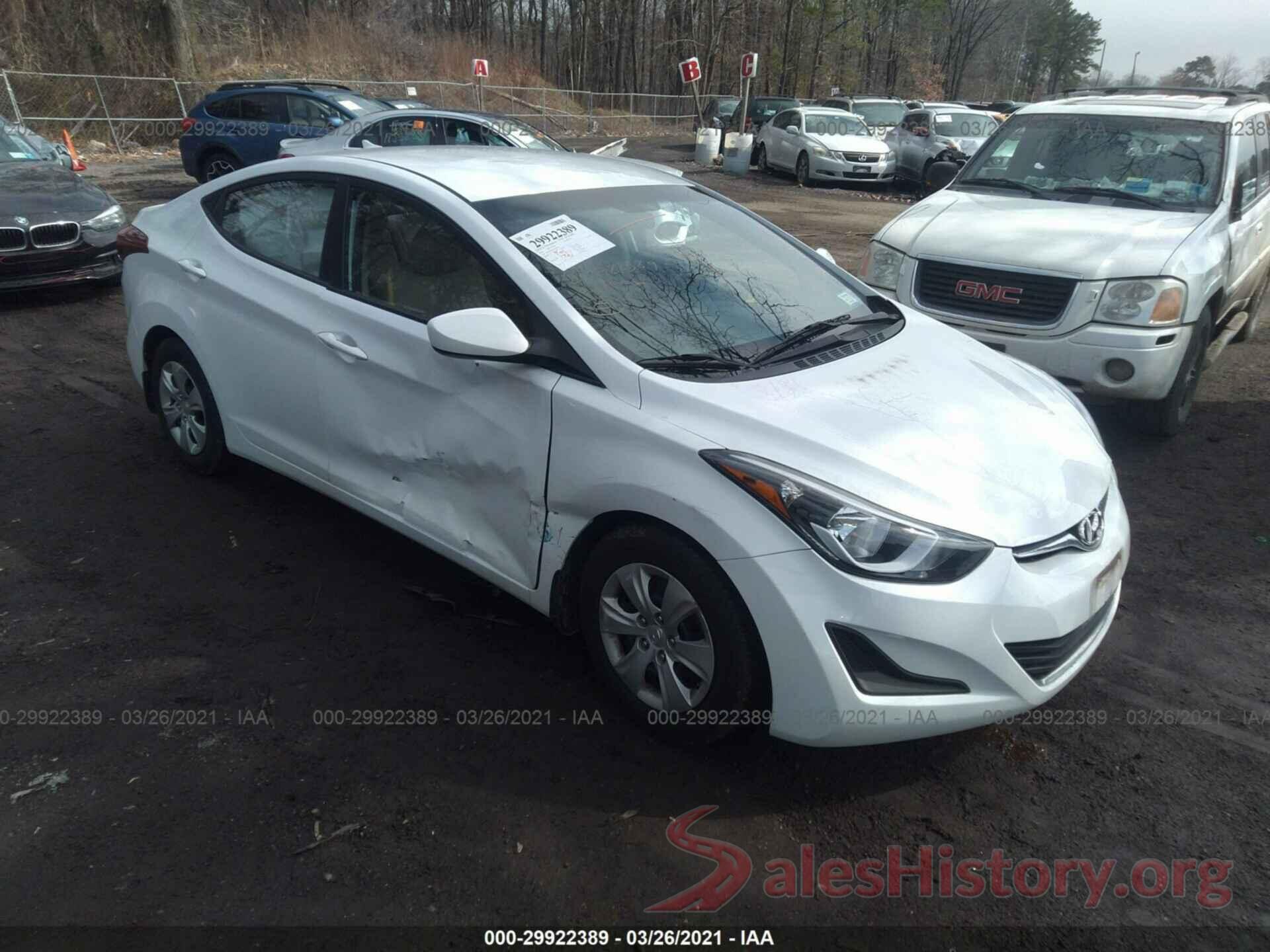 5NPDH4AE2GH795870 2016 HYUNDAI ELANTRA