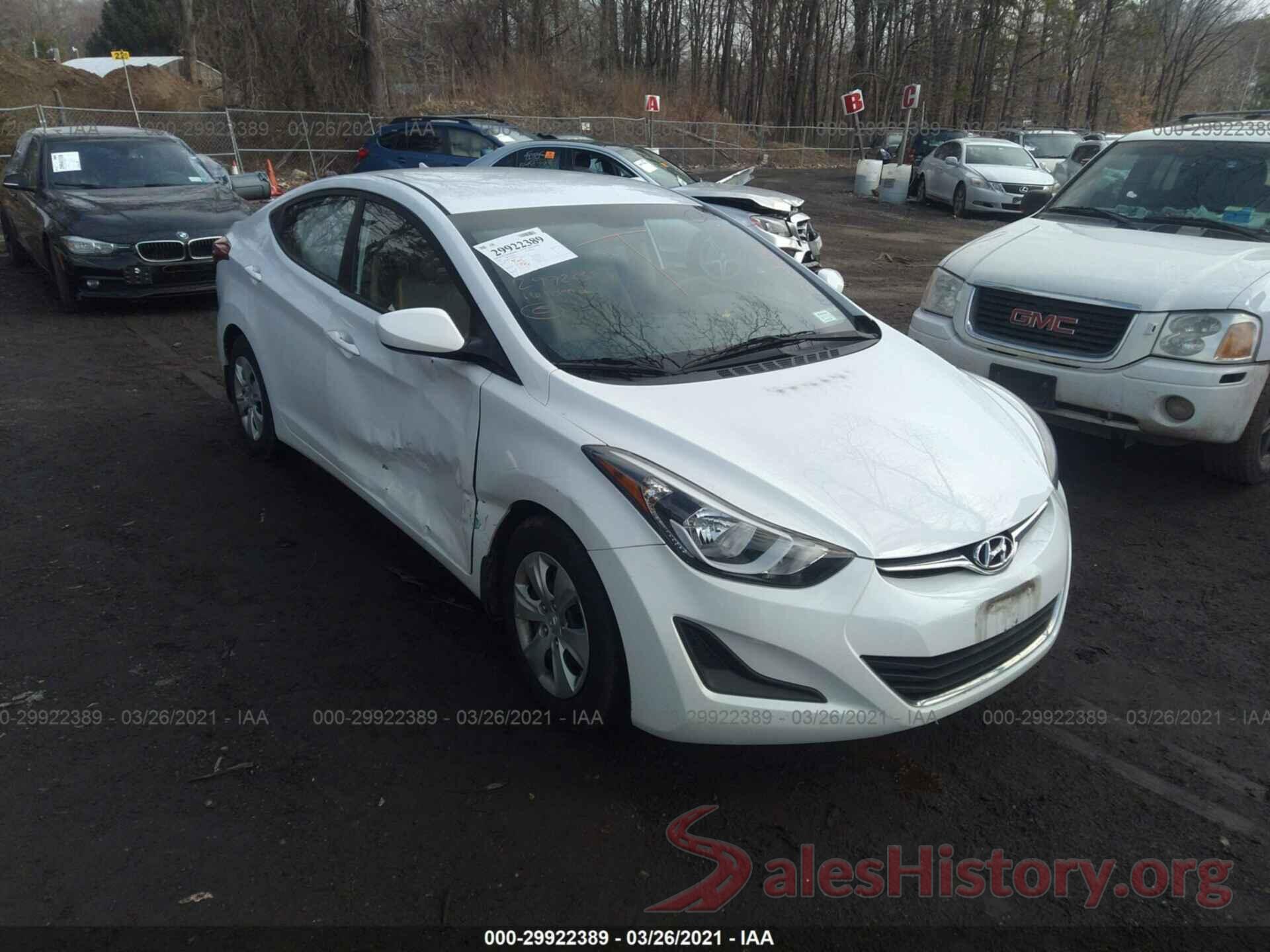 5NPDH4AE2GH795870 2016 HYUNDAI ELANTRA