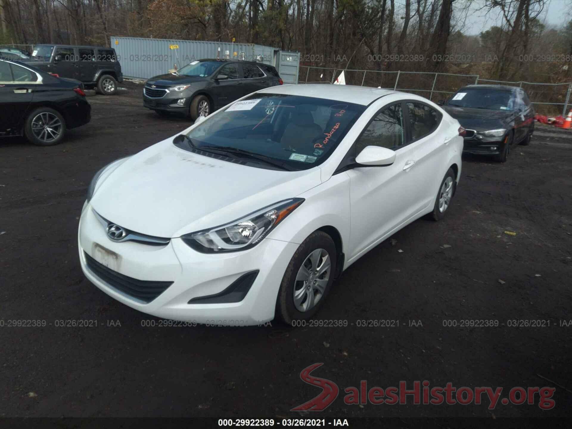 5NPDH4AE2GH795870 2016 HYUNDAI ELANTRA