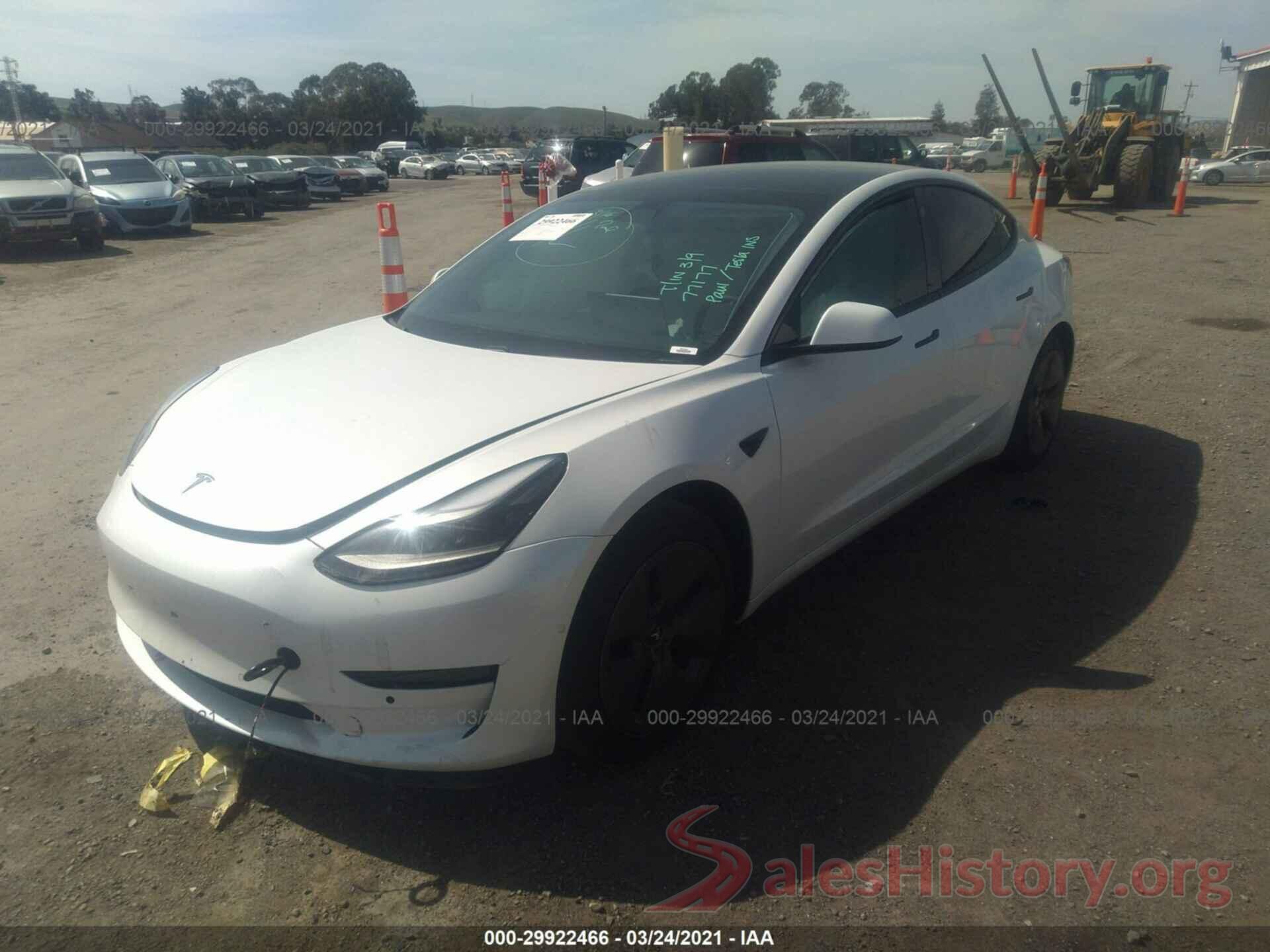 5YJ3E1EA8MF877834 2021 TESLA MODEL 3