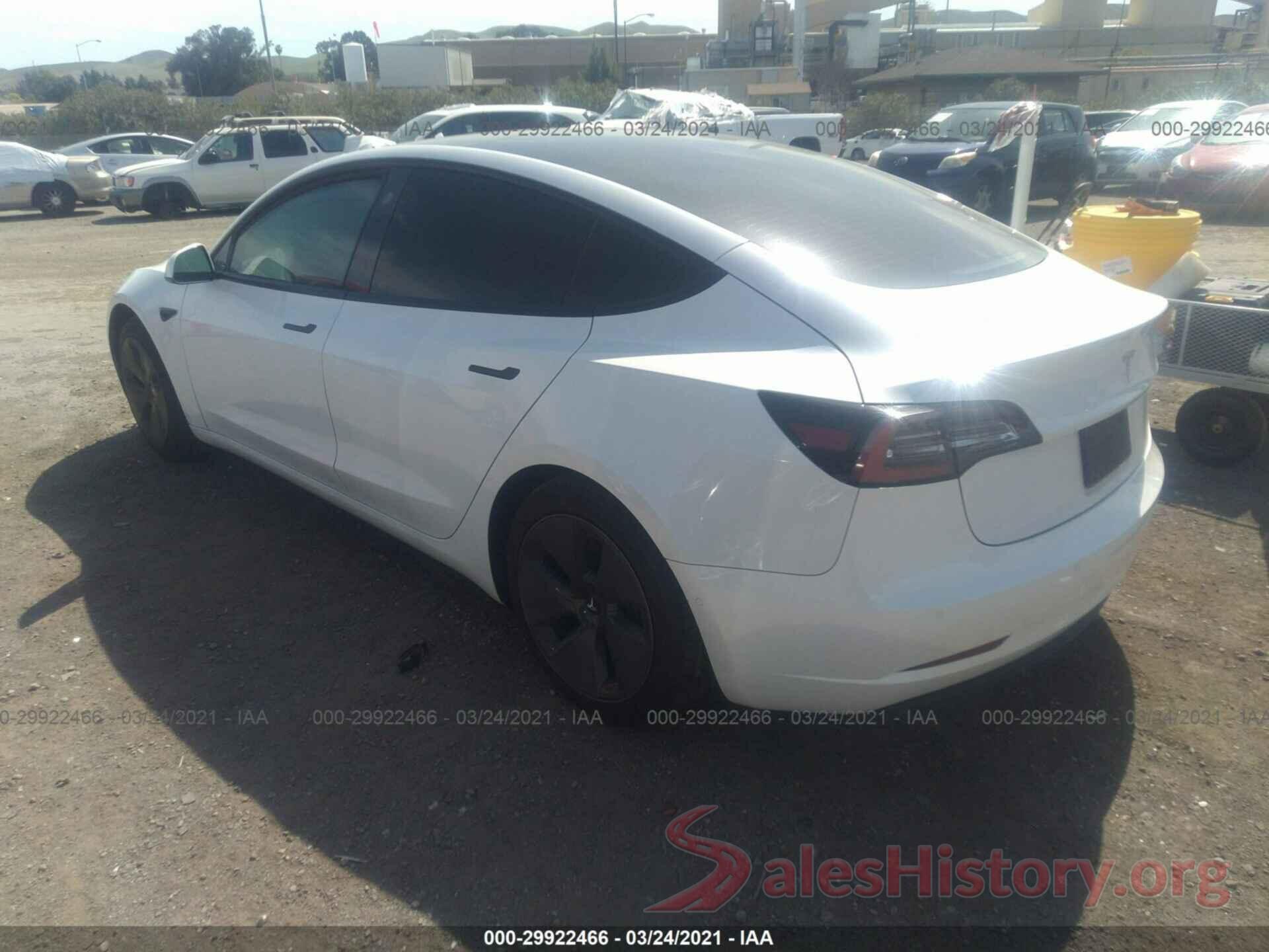 5YJ3E1EA8MF877834 2021 TESLA MODEL 3