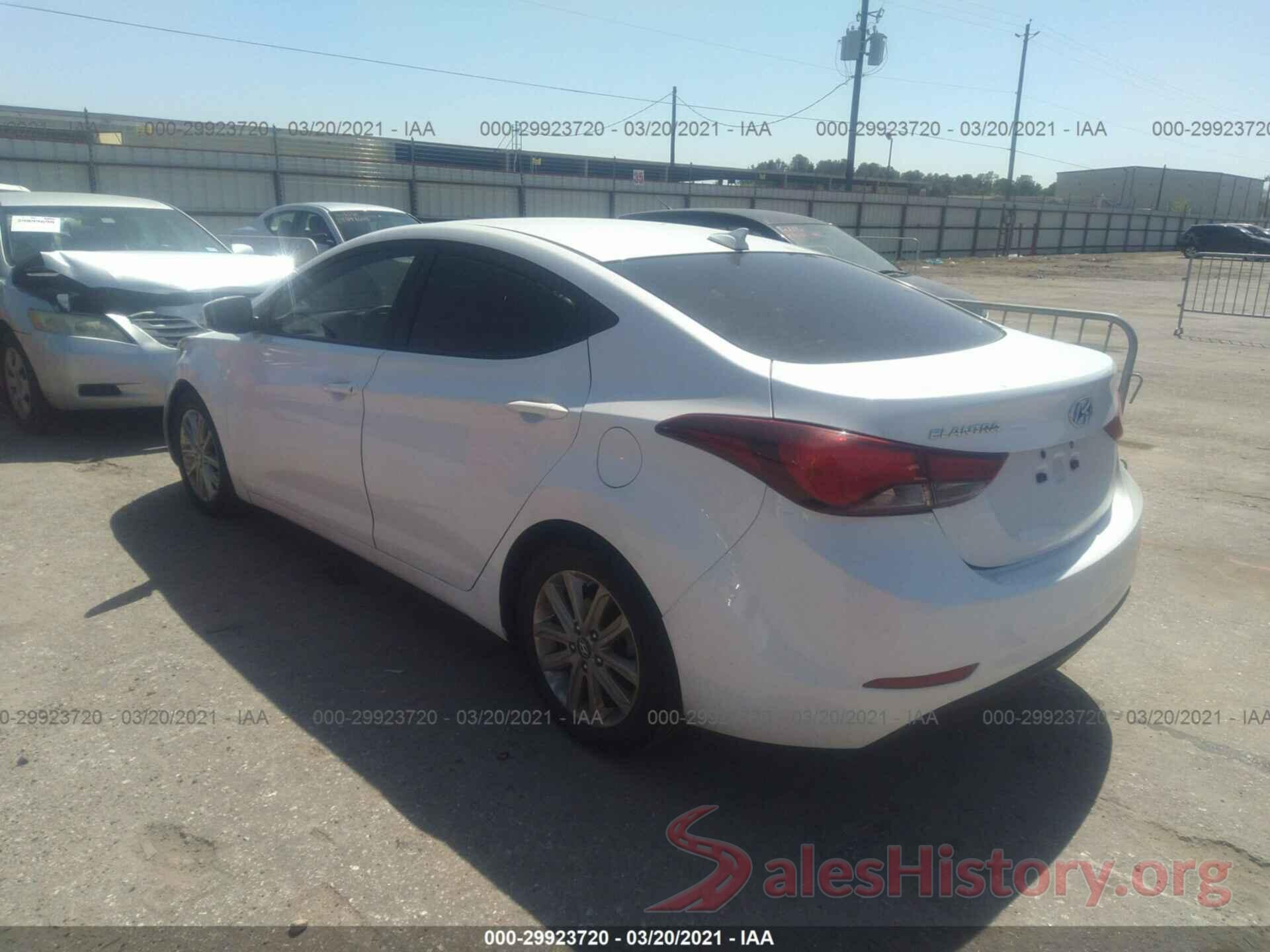 5NPDH4AE2GH661120 2016 HYUNDAI ELANTRA