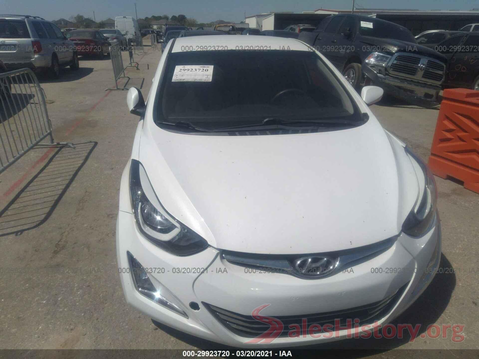 5NPDH4AE2GH661120 2016 HYUNDAI ELANTRA