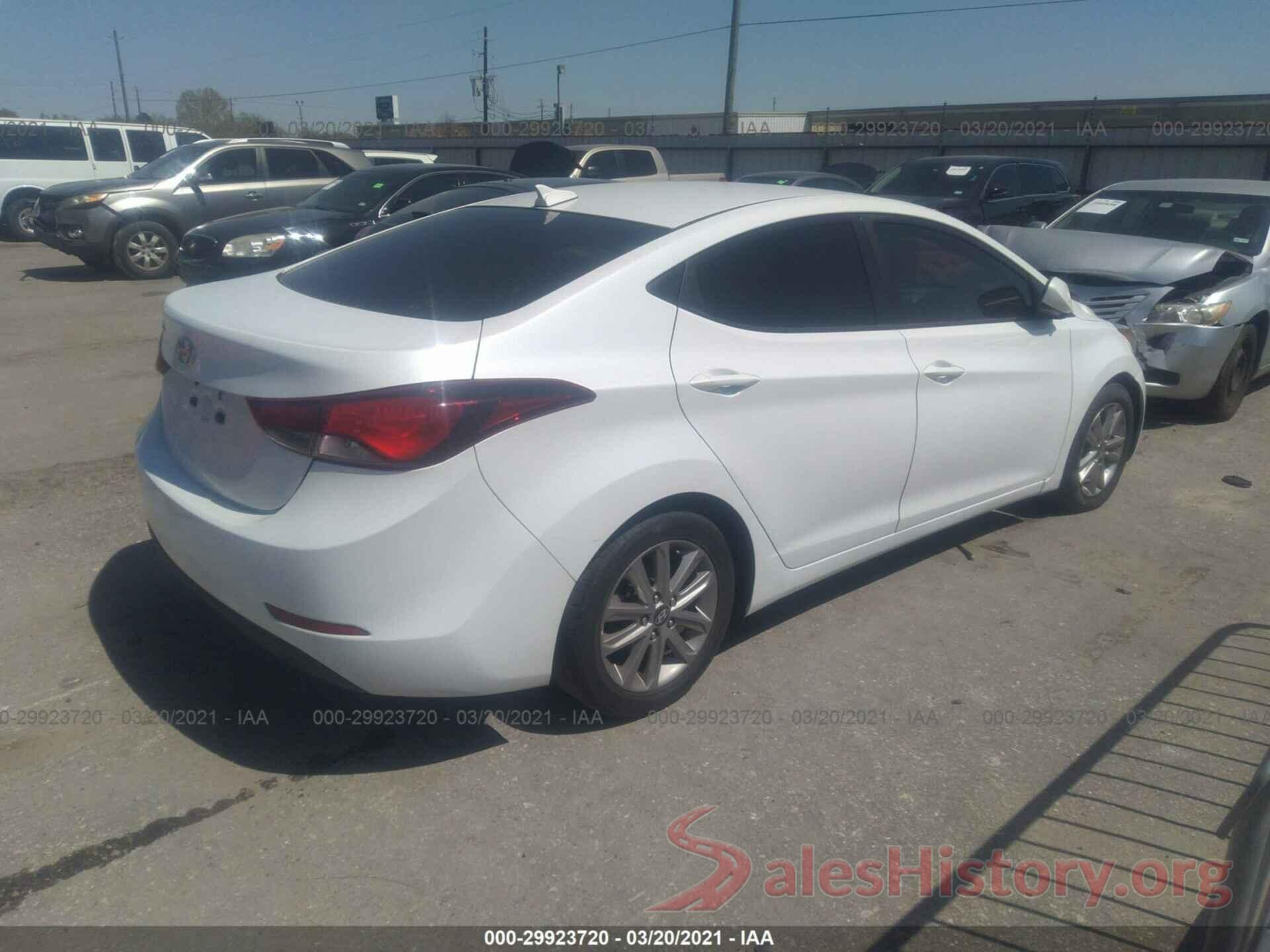 5NPDH4AE2GH661120 2016 HYUNDAI ELANTRA