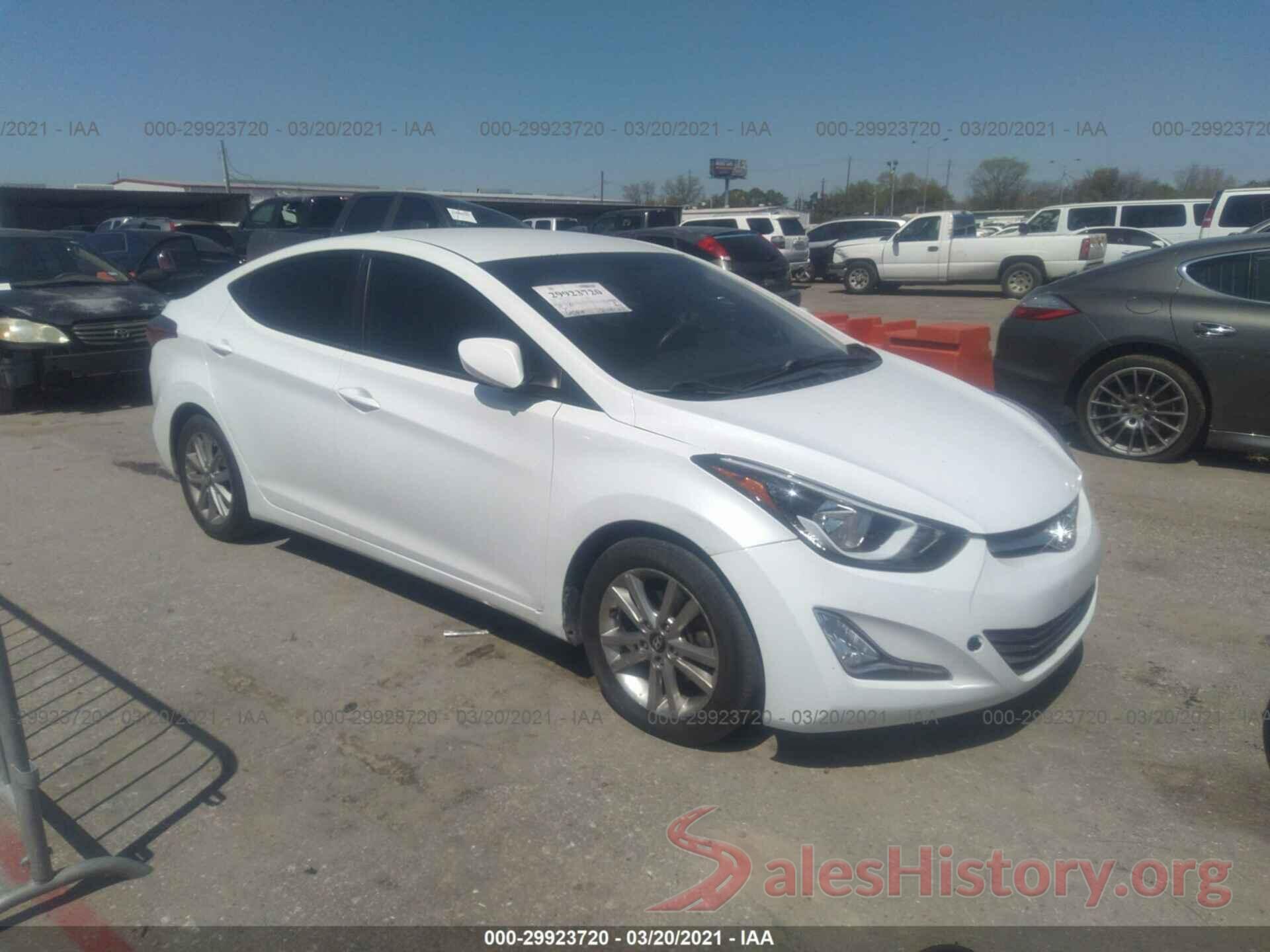 5NPDH4AE2GH661120 2016 HYUNDAI ELANTRA